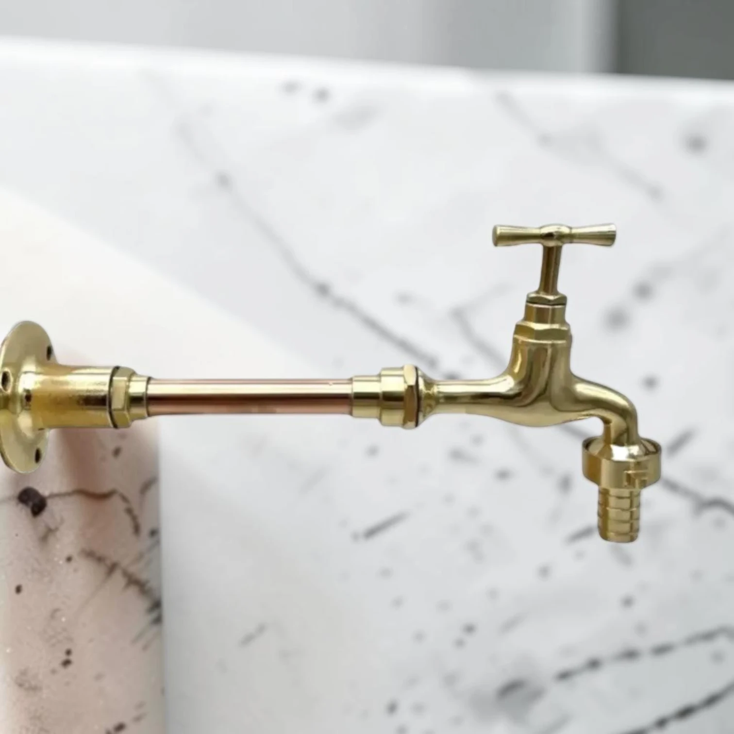 Adjustable Crafted Brass And Copper Wall-Mounted Taps - Available in multiple sizes To Measure Faucet Set - Image 5