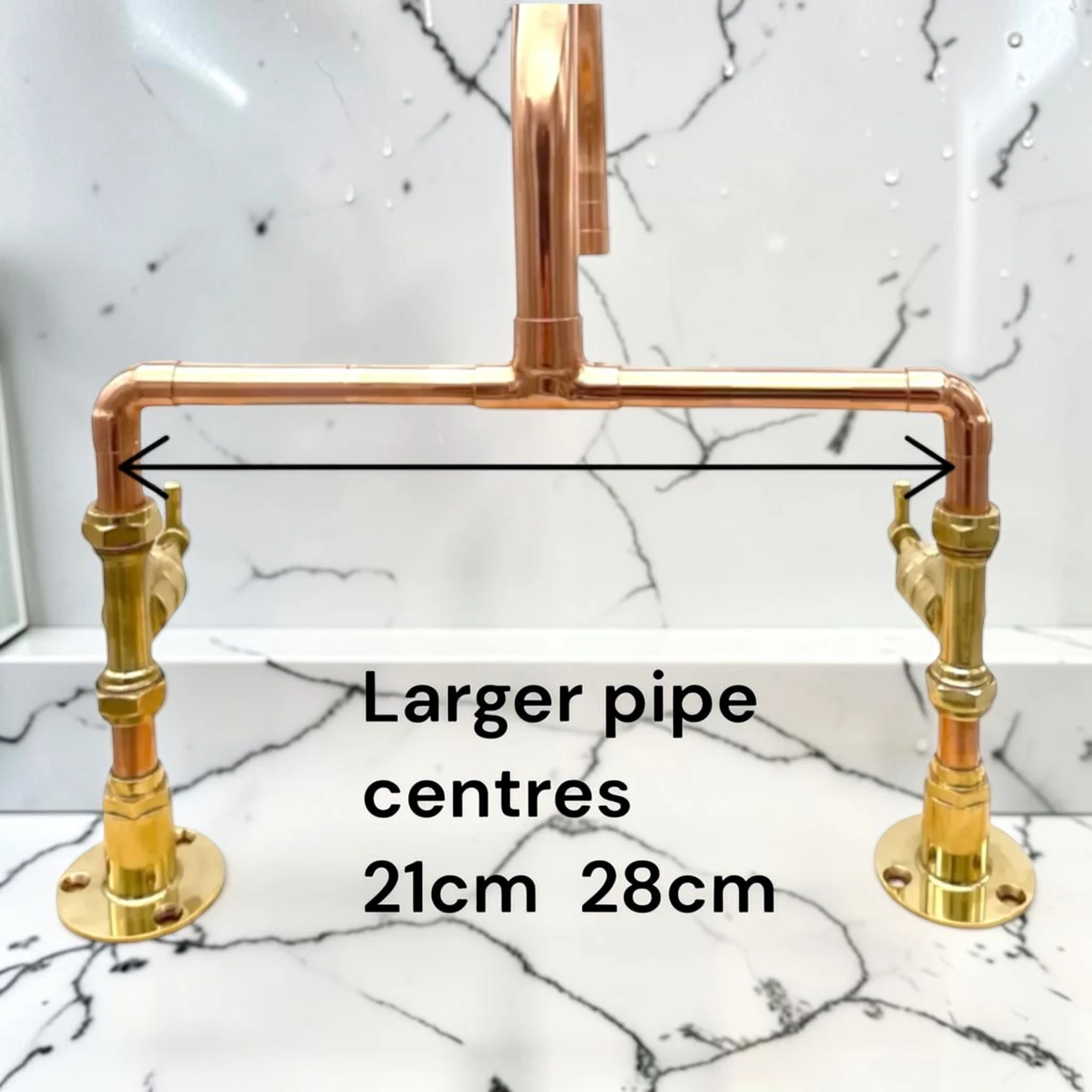 Custom Adjustable Copper & Brass Kitchen Mixer Tap - Crafted Deck Mounted Faucet - 16cm, 25cm - Image 5