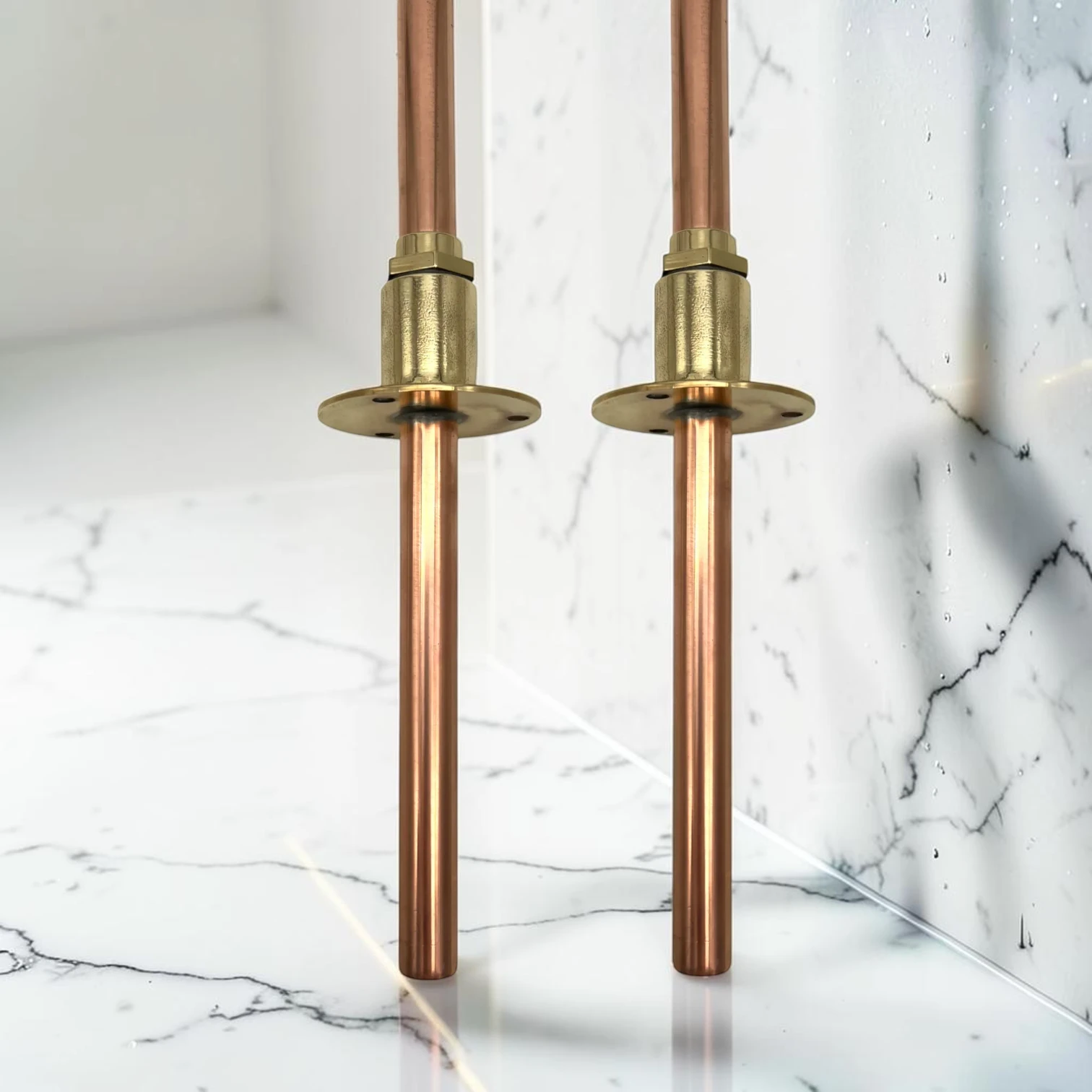 Custom Adjustable Vintage Copper And Brass Pillar Taps - Rustic Industrial Style - 20cm, 9cm - Image 10