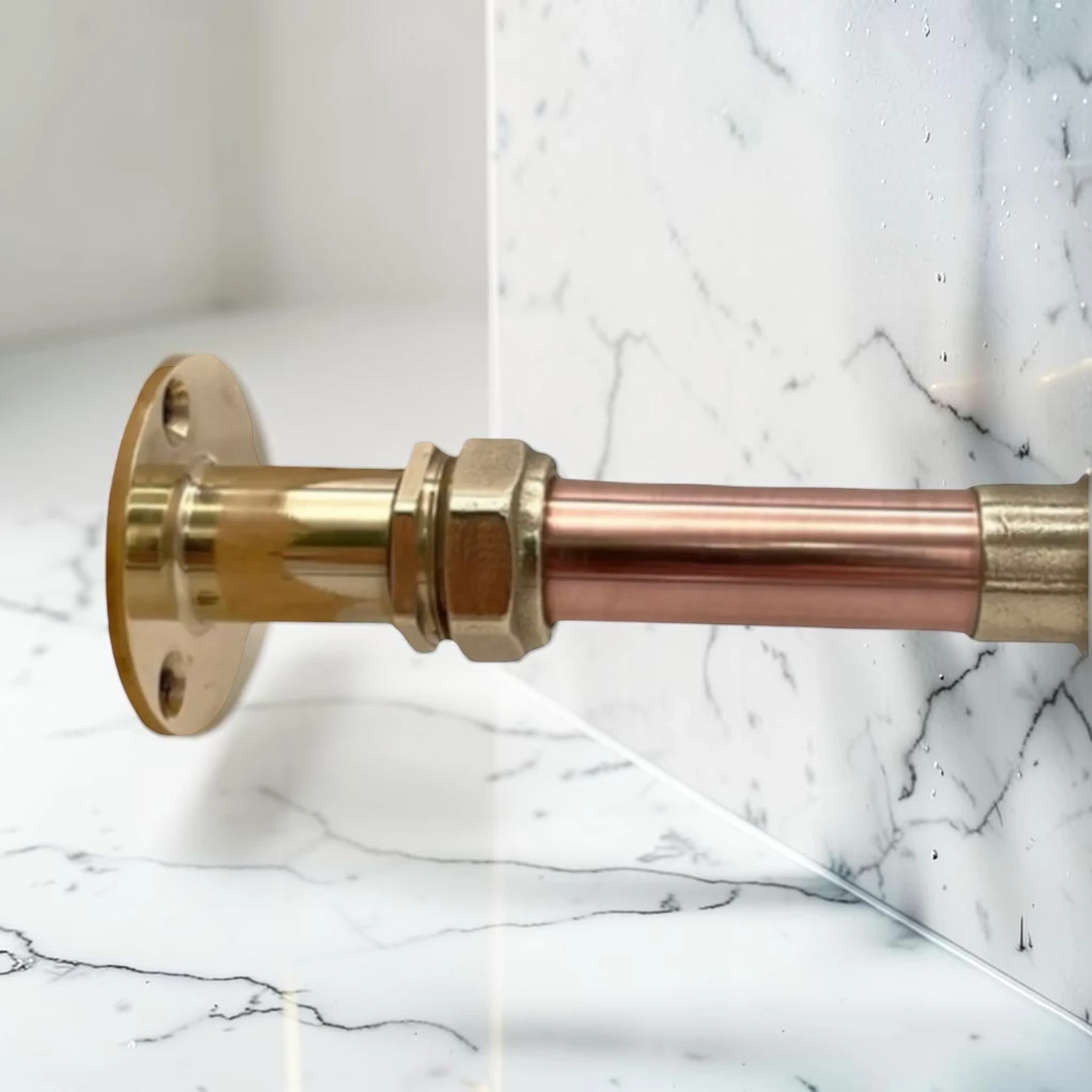 Vintage Style Solid Copper And Brass Wall-Mounted Tap Pair For Belfast Sinks - Image 6