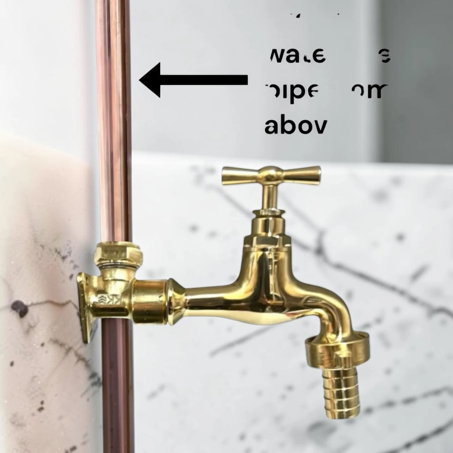Crafted Solid Brass Wall-Mounted Faucet ?C Rustic Industrial Style For Exposed 15Mm Copper Pipework