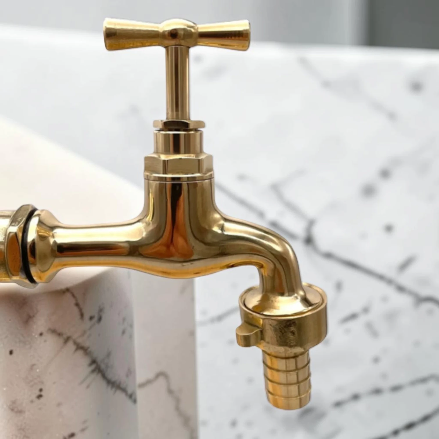 Crafted Solid Brass & Copper Vintage Kitchen Taps For Belfast Sinks - Image 6
