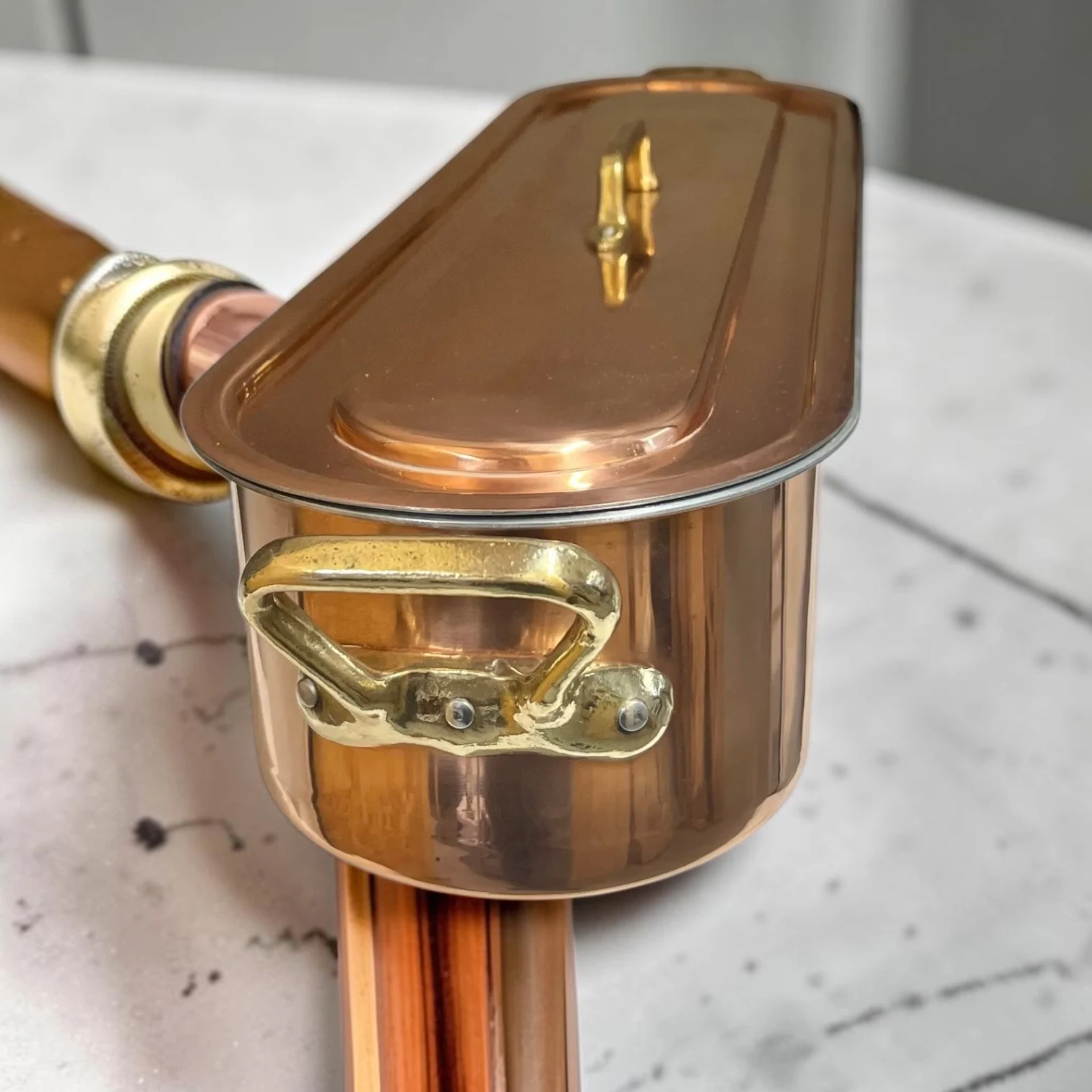 genuine French Vintage Copper Fish Poacher (Poissonni??re) - 62Cm With Steamer Rack - Image 4