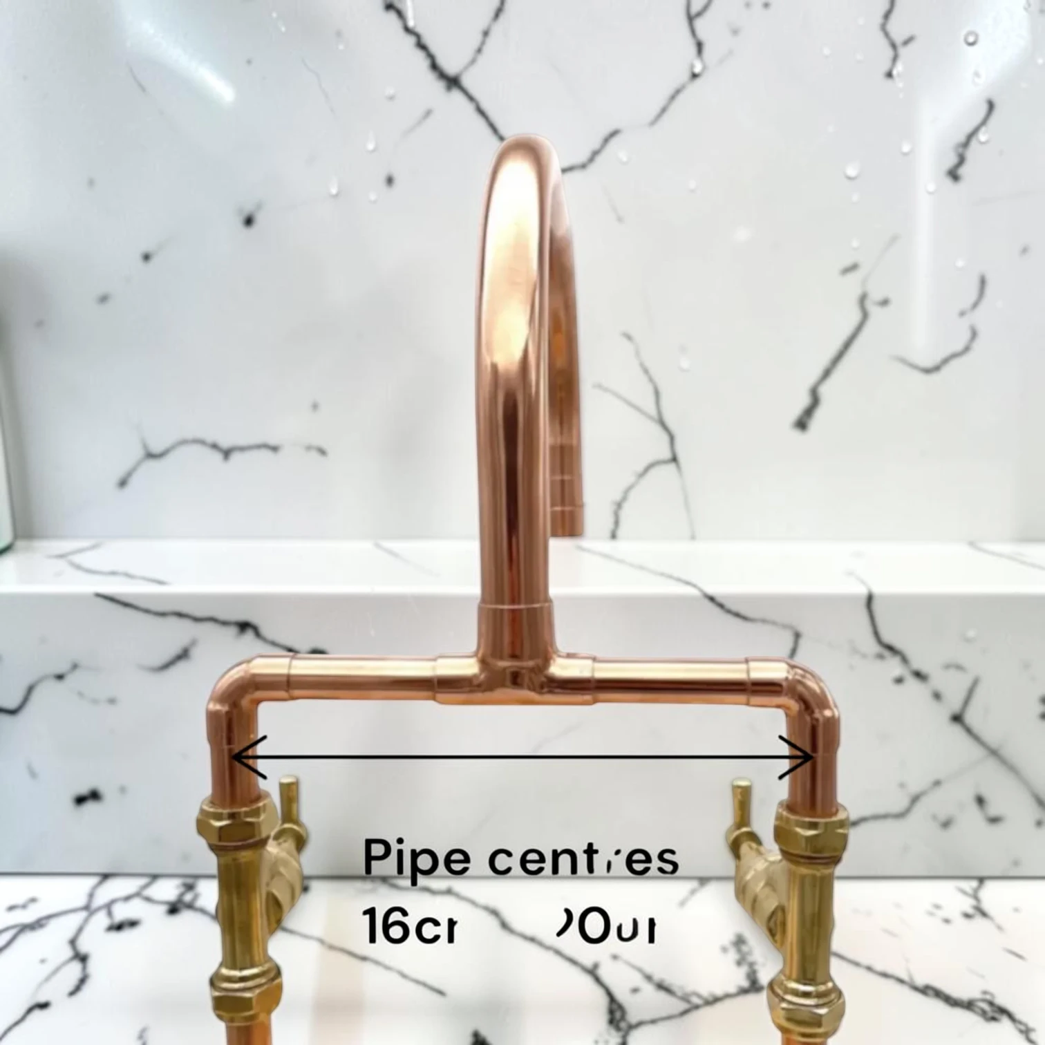 Custom Adjustable Copper & Brass Kitchen Mixer Tap - Crafted Deck Mounted Faucet - 16cm, 25cm - Image 4