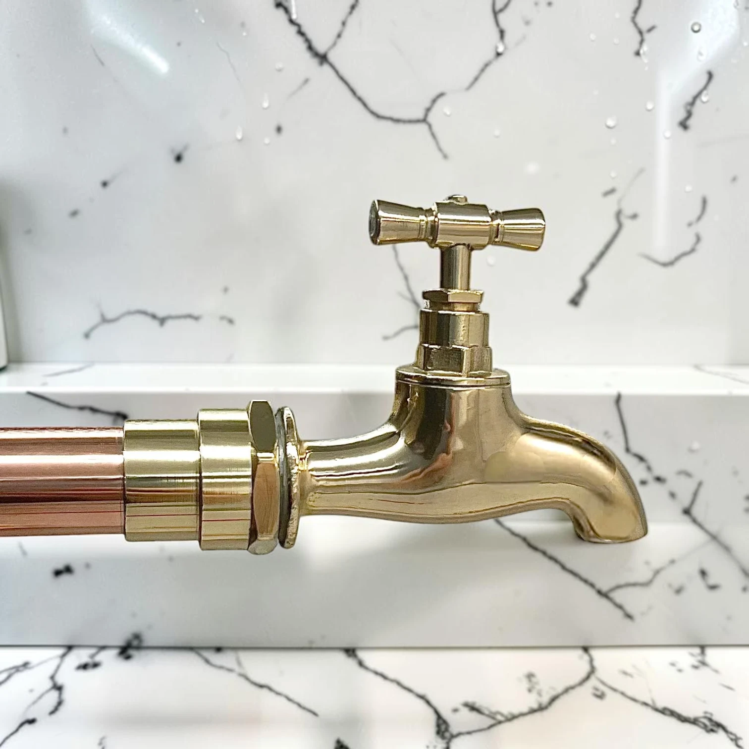Extra Tall Adjustable Copper & Brass Rustic Kitchen Tap - Crafted Available In Multiple Sizes Vintage Faucet - 29cm, 25cm - Image 6