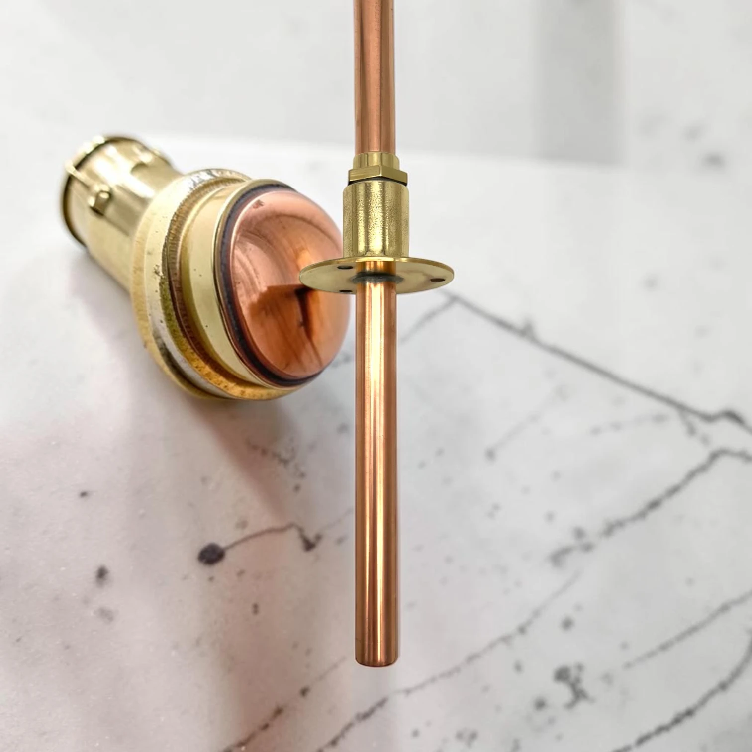 Adjustable Vintage Brass And Copper Countertop Tap For Bathroom, Cloakroom Or Camper Van - 20cm, 9cm - Image 10