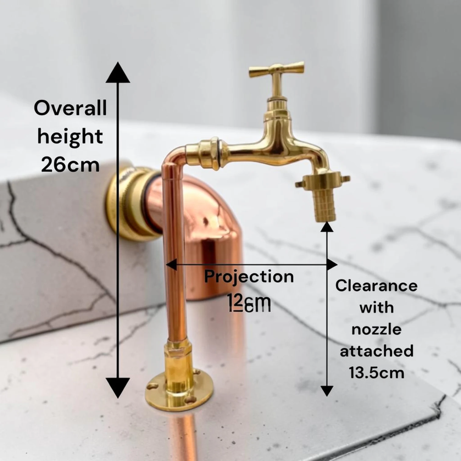 Rustic Vintage Solid Copper & Brass Faucet ?C Crafted Farmhouse Style Sink Tap - Image 2