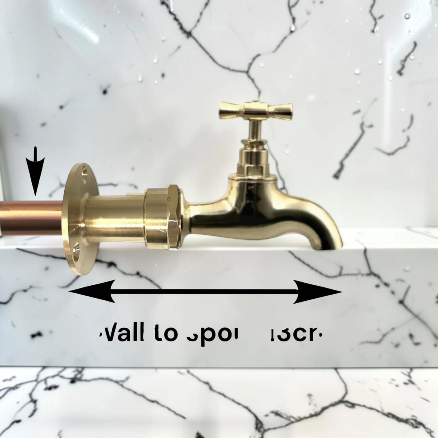 Industrial Style Wall Mounted Brass Kitchen & Bathroom Tap - Vintage Rustic Faucet - Image 2