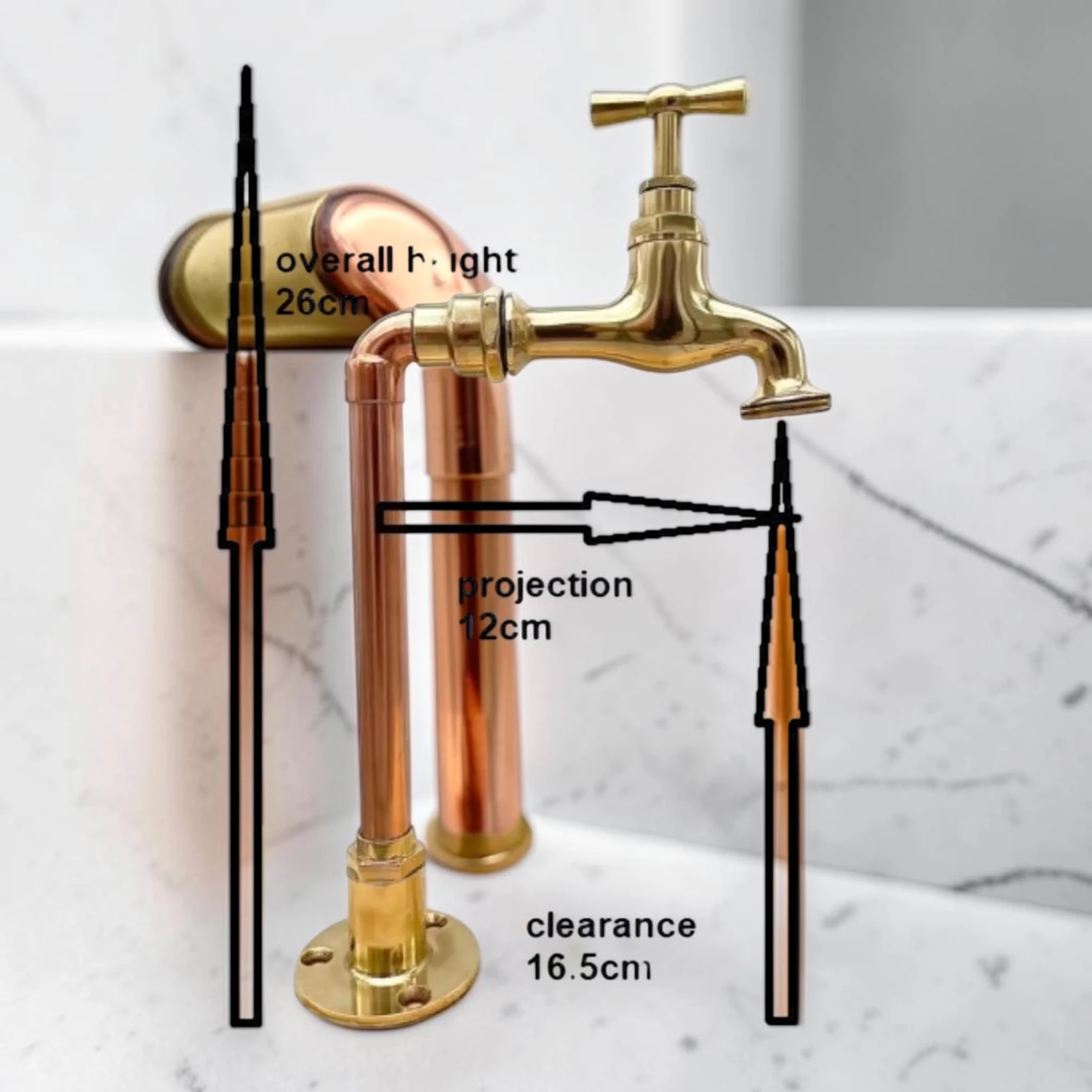 Rustic Vintage Solid Copper & Brass Faucet ?C Crafted Farmhouse Style Sink Tap - Image 4