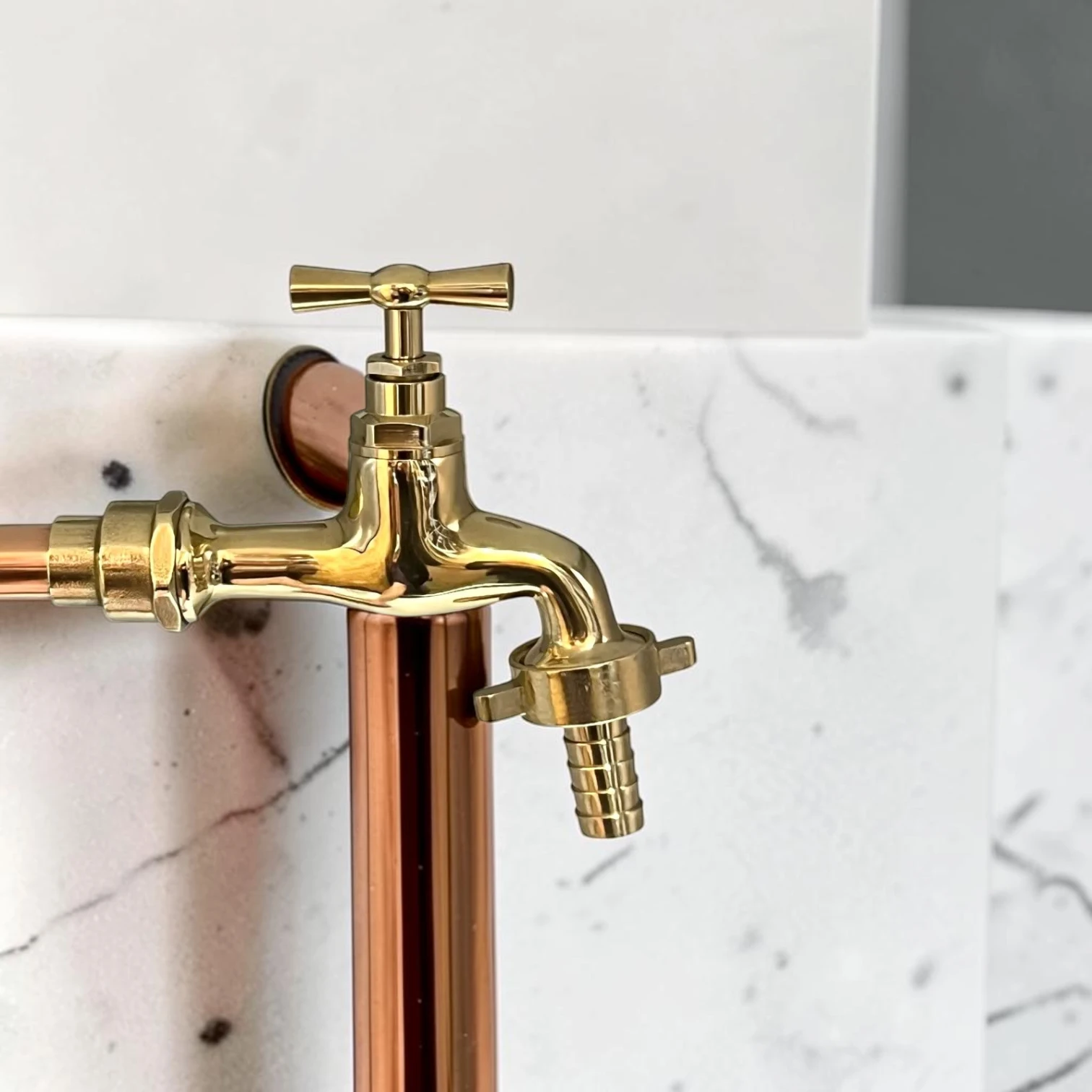 Vintage Style Solid Copper & Brass Basin Tap - Crafted Rustic Faucet For Farmhouse Kitchens & Bathrooms - Image 7