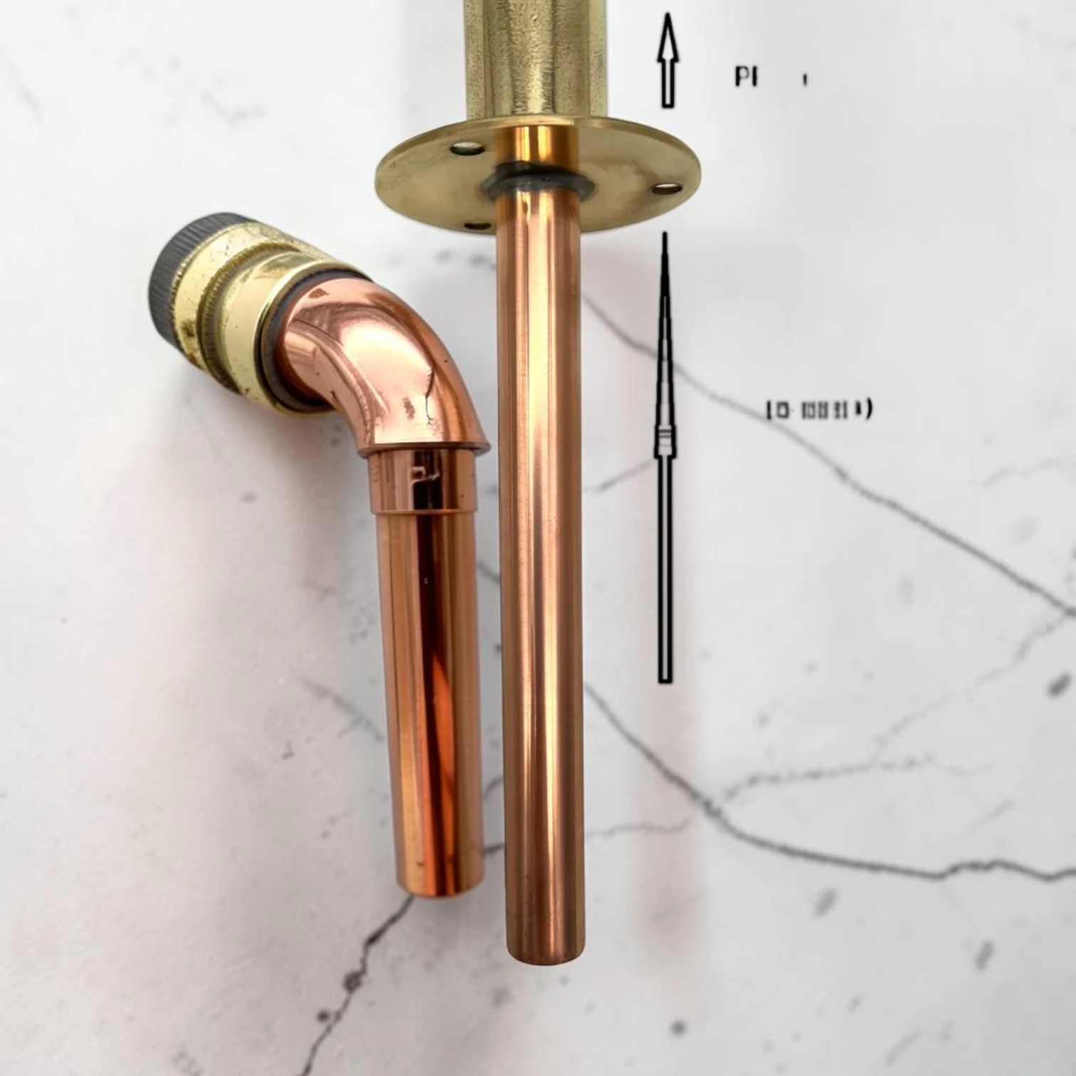 Adjustable Available In Multiple Sizes Crafted Copper And Brass Vintage Kitchen Tap - 27cm, 24cm - Image 11