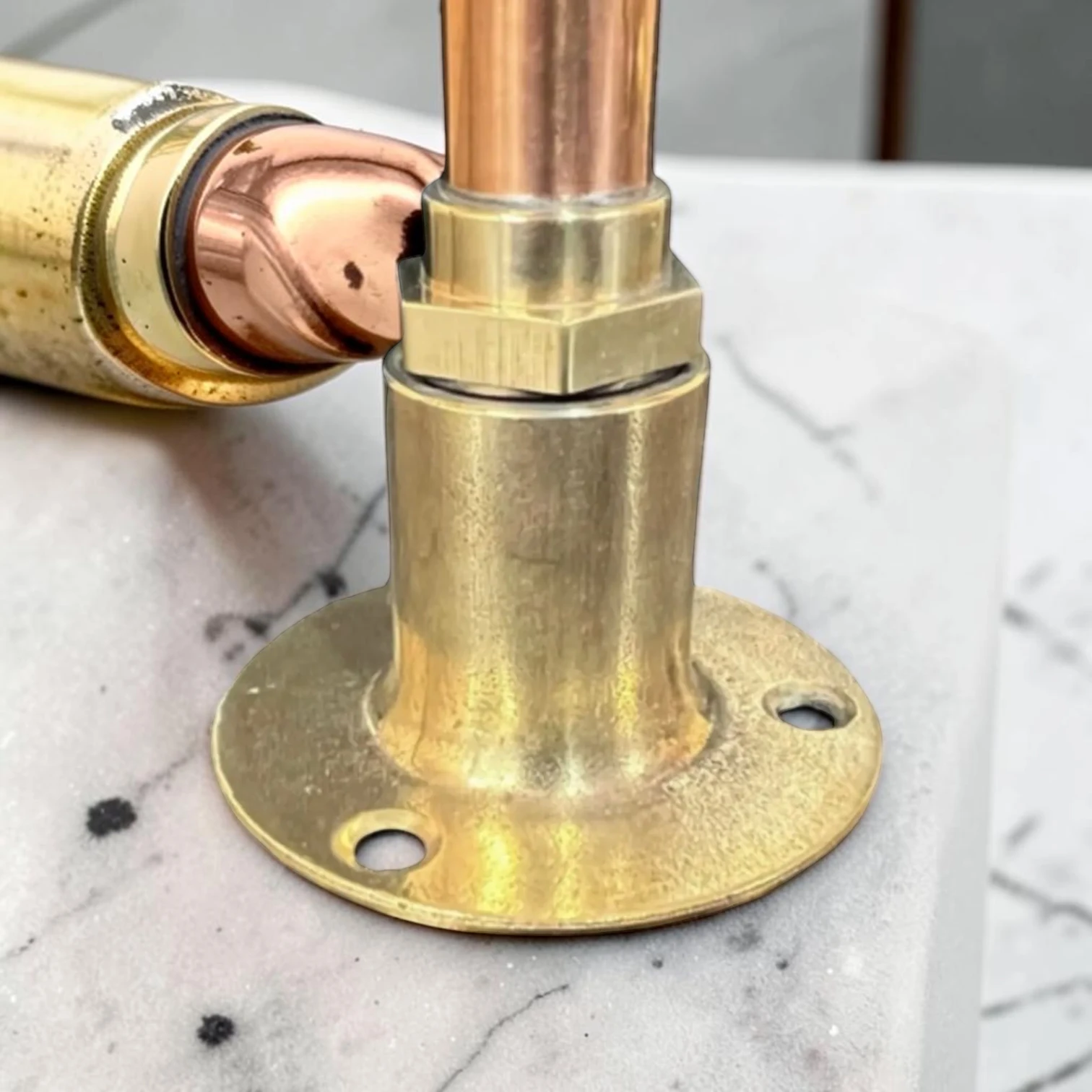 Adjustable Vintage Copper & Brass Tap - Crafted Wall-Mounted Faucet For Cloakroom, Camper Van, Or Utility Sink - Image 11
