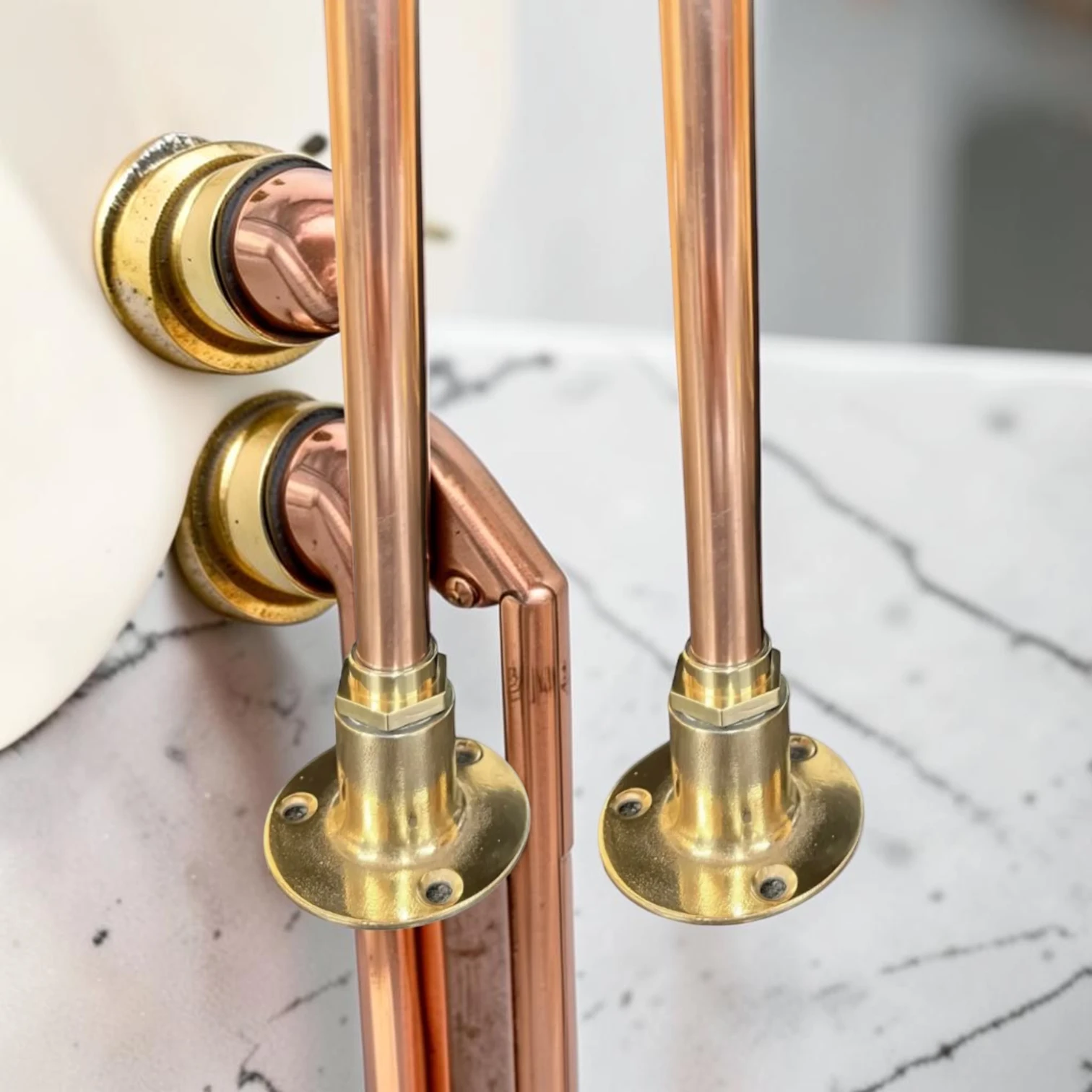 Adjustable Crafted Copper And Brass Pillar Taps - Vintage Style Custom Kitchen & Bathroom Faucet - 5cm, 12cm - Image 12