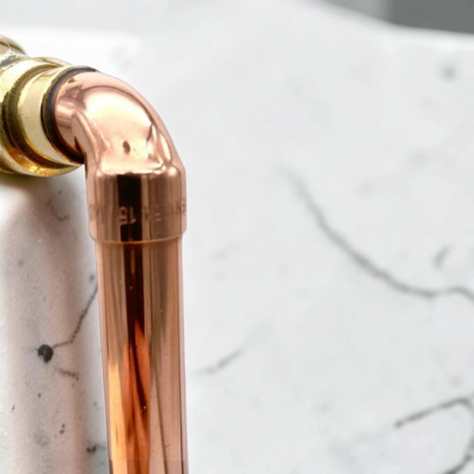 Adjustable Vintage Brass And Copper Countertop Tap For Bathroom, Cloakroom Or Camper Van - 20cm, 9cm - Image 8