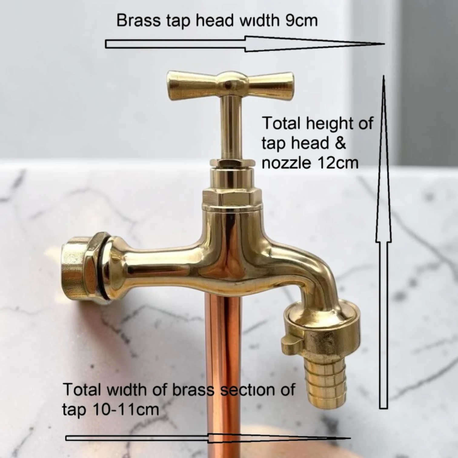 Adjustable Crafted Vintage Copper And Brass Kitchen & Bathroom Taps - Custom Sized - 5cm, 17cm - Image 7