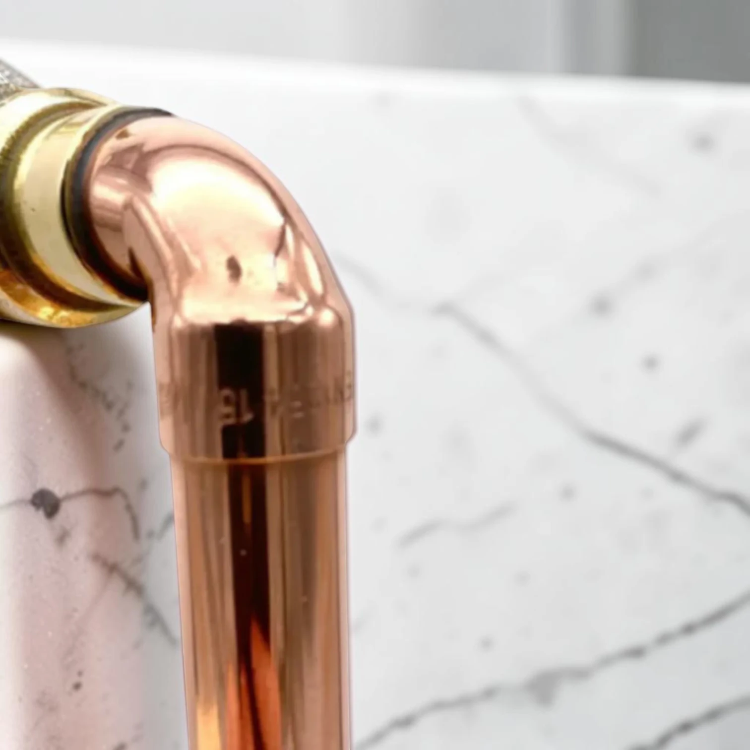 Vintage Style Solid Brass And Copper Pillar Taps - Decorative Crafted Bathroom Basin Faucets - Image 7