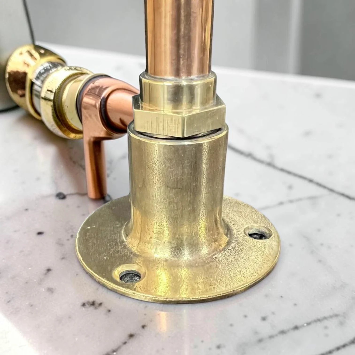 Adjustable Crafted Vintage Copper And Brass Countertop Tap For Belfast Sinks - 5cm, 17cm - Image 7