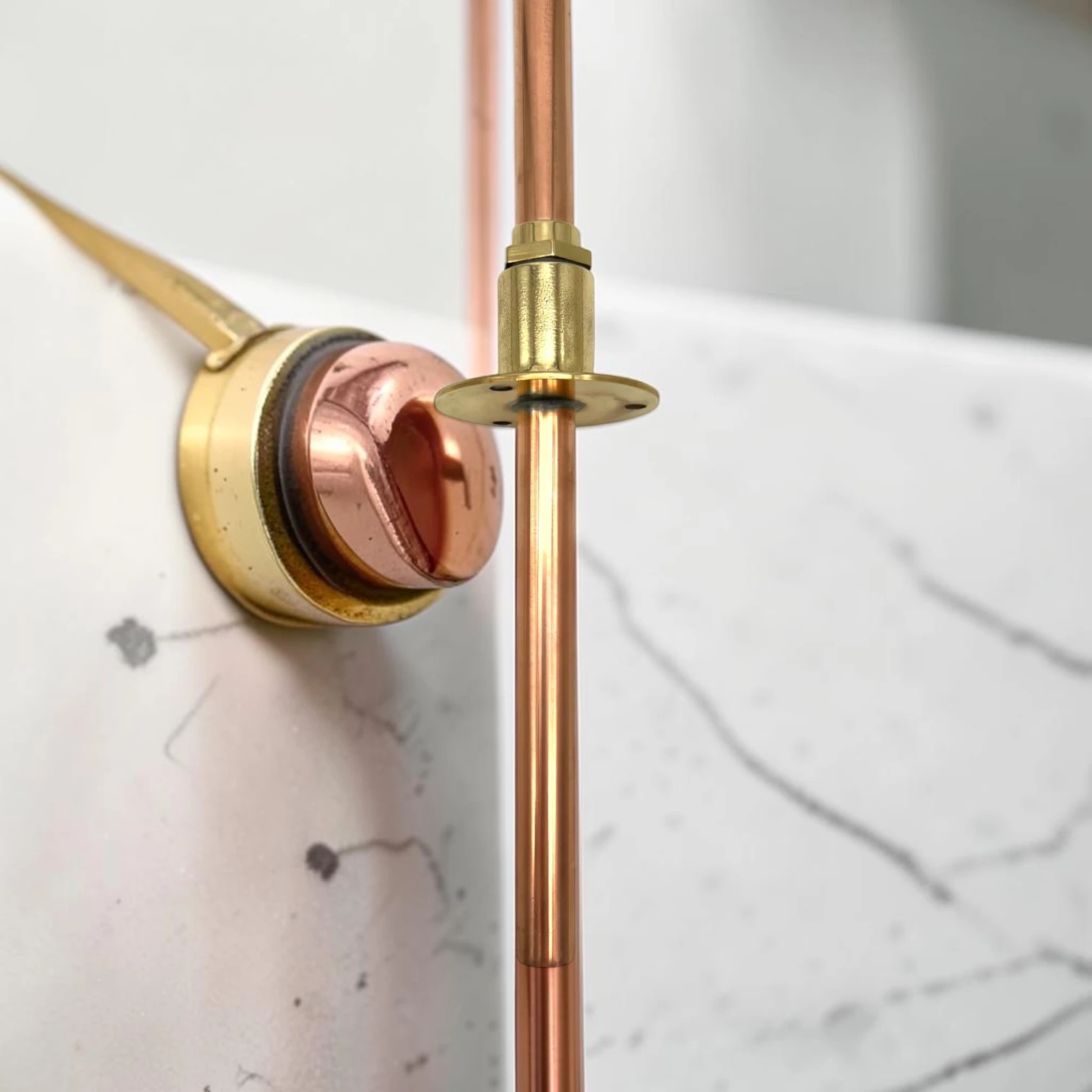 Vintage Style Solid Copper And Brass Basin Tap - Compact Rustic Faucet For Bathroom, Camper Van, And Utility Sink - Image 9