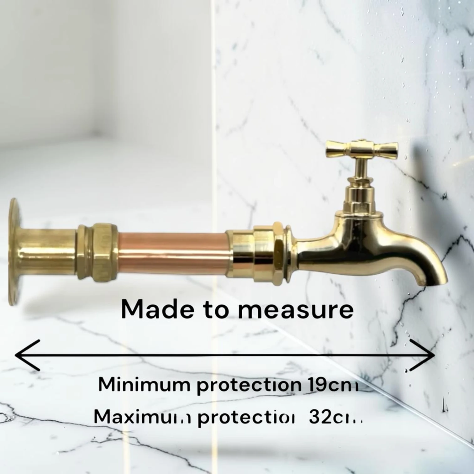 Custom Size Smooth Texture Copper And Brass Wall-Mounted Faucet - Image 2