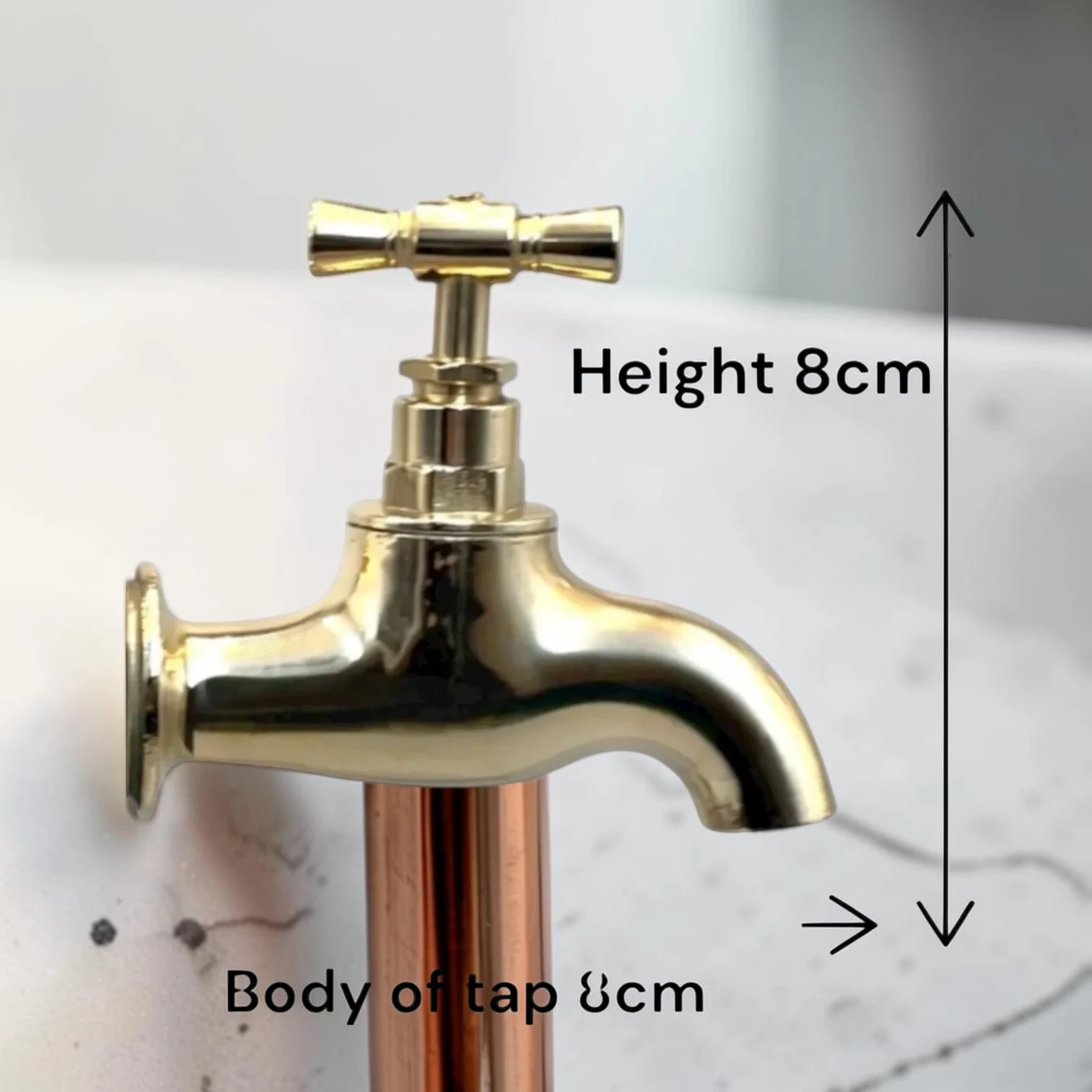 Adjustable Available In Multiple Sizes Crafted Copper And Brass Vintage Kitchen Tap - 27cm, 24cm - Image 4