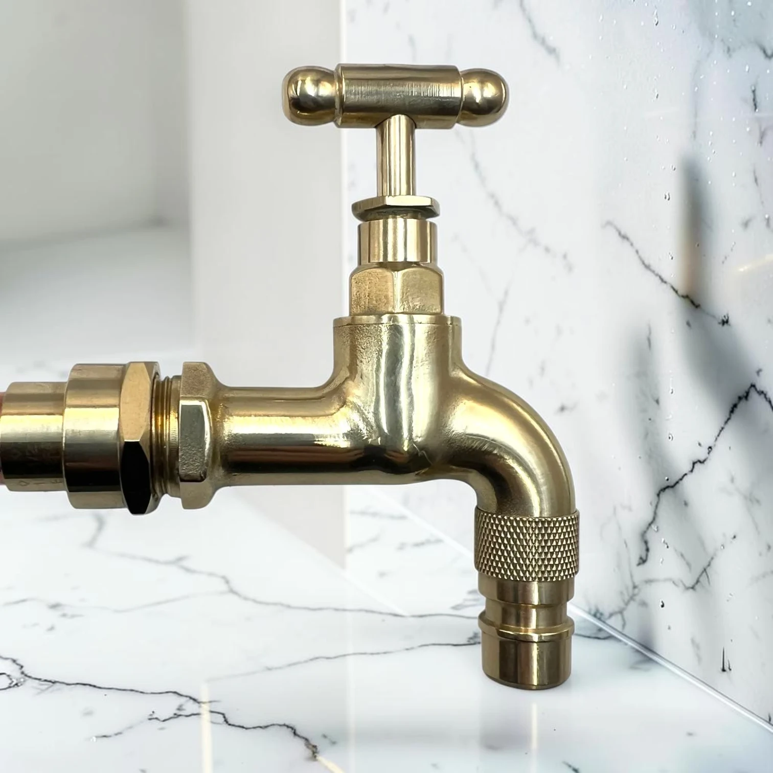 Vintage Style Solid Copper And Brass Tap For Small Basins And Utility Sinks - Image 4