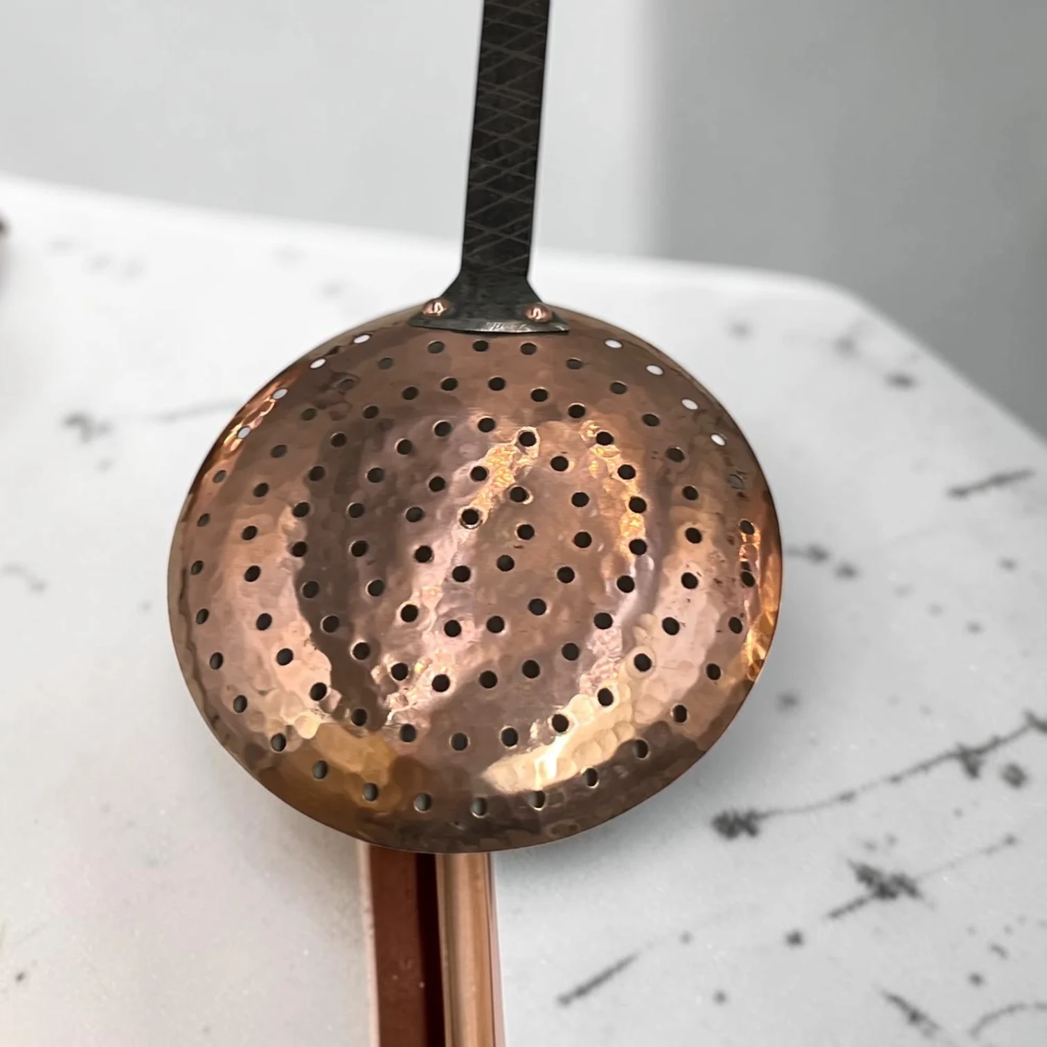 genuine French Vintage Copper Utensil Set For Rustic Country Kitchens - Image 7