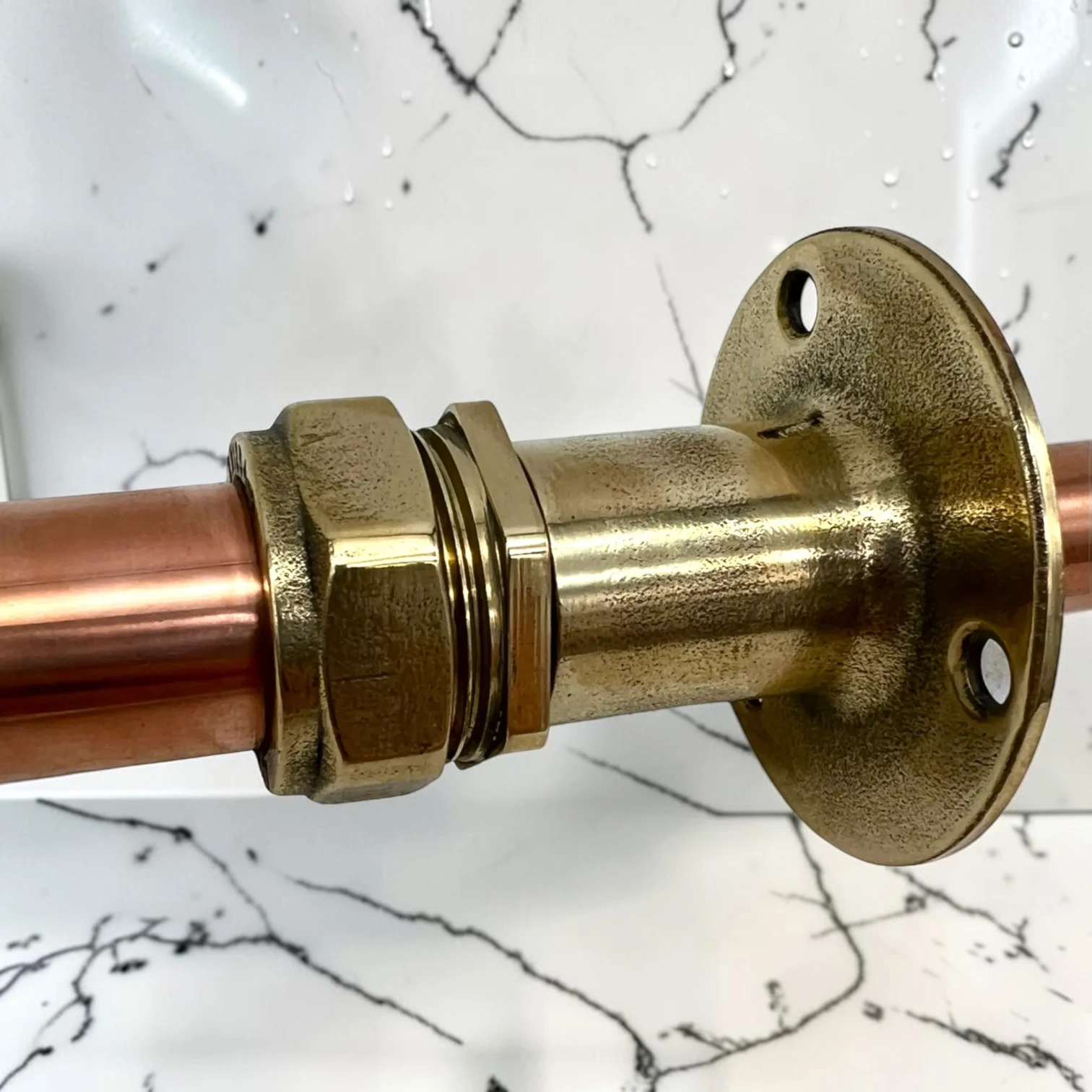 Vintage Style Solid Copper And Brass Wall-Mounted Tap Pair For Belfast Sinks - Image 7