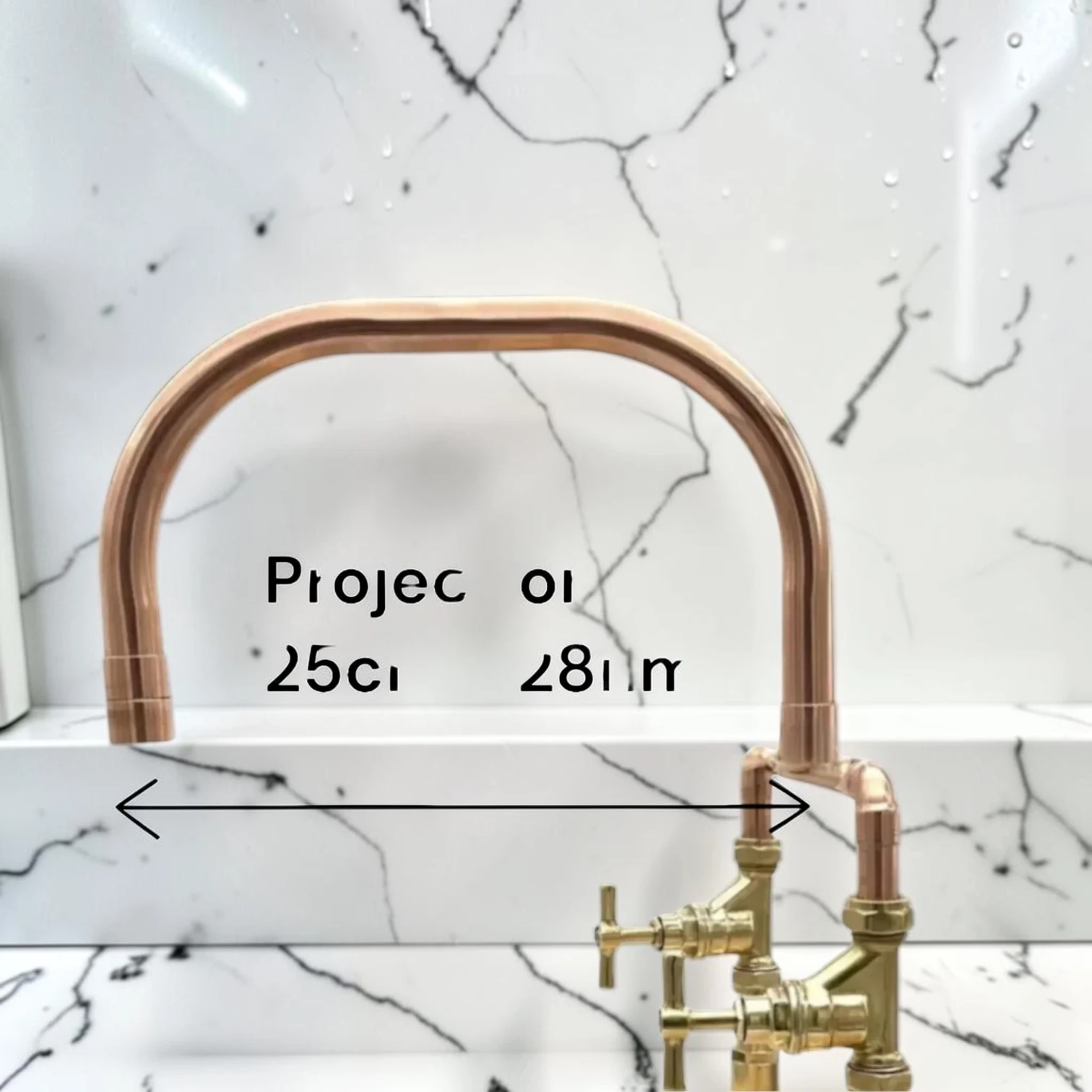 Custom Adjustable Copper & Brass Kitchen Mixer Tap - Crafted Deck Mounted Faucet - 16cm, 25cm - Image 3