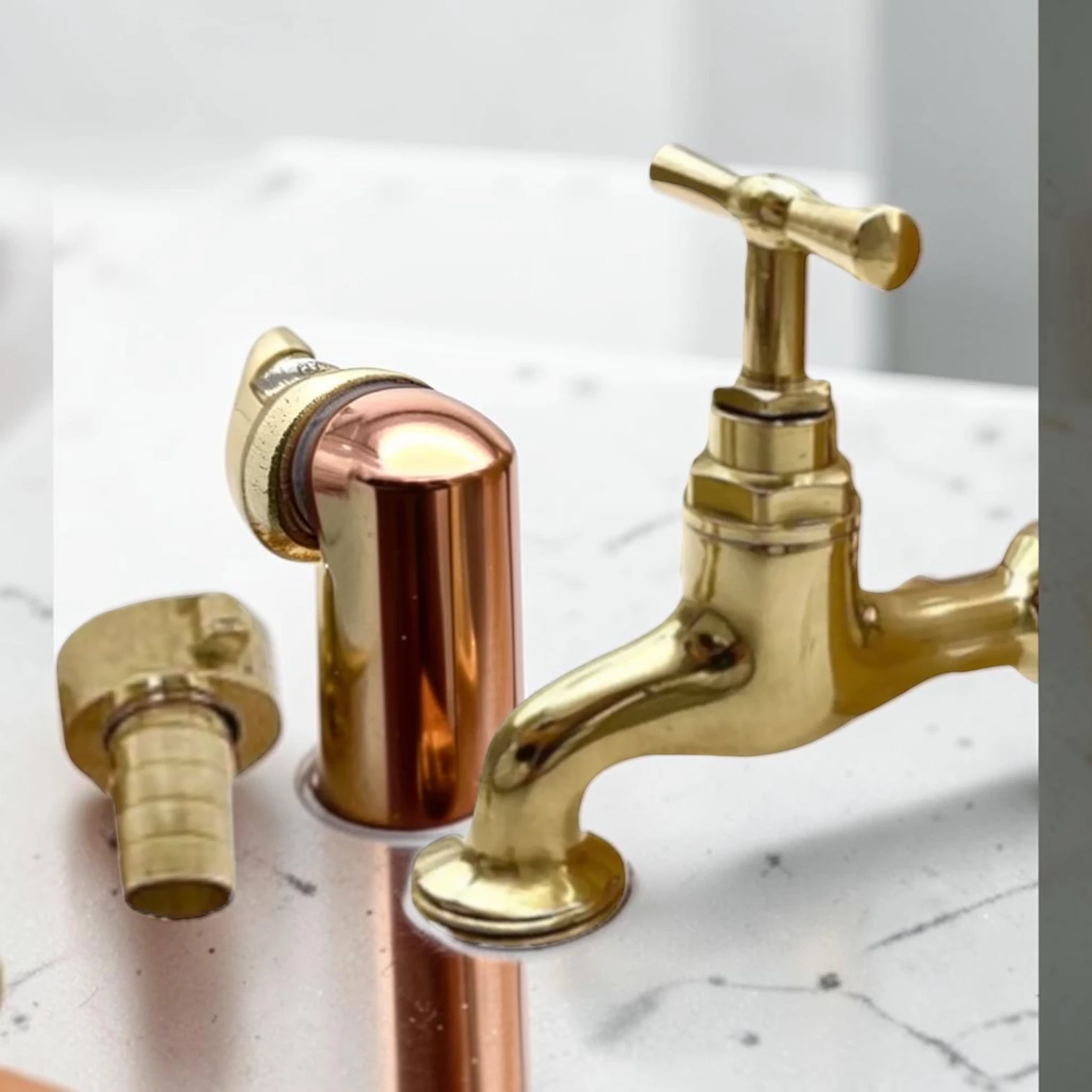 Crafted Vintage Brass Wall-Mounted Faucet ?C Rustic Industrial Style Tap For Kitchen And Bathroom - Image 7
