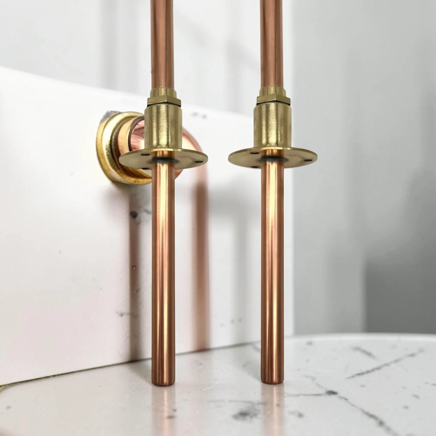 Adjustable Crafted Copper And Brass Pillar Taps - Vintage Style Custom Kitchen & Bathroom Faucet - 5cm, 12cm - Image 11
