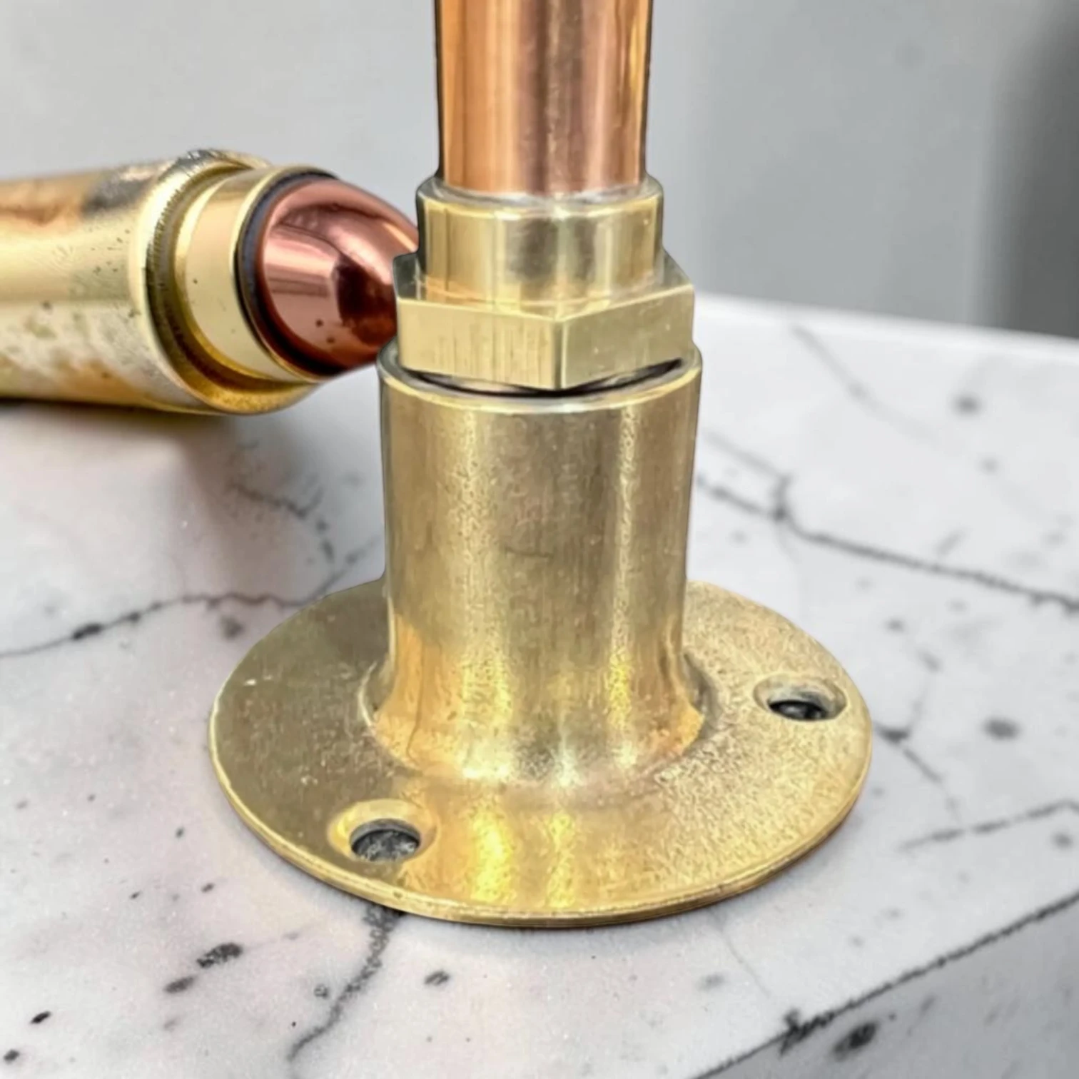 Crafted Solid Brass & Copper Vintage Kitchen Taps For Belfast Sinks - Image 10