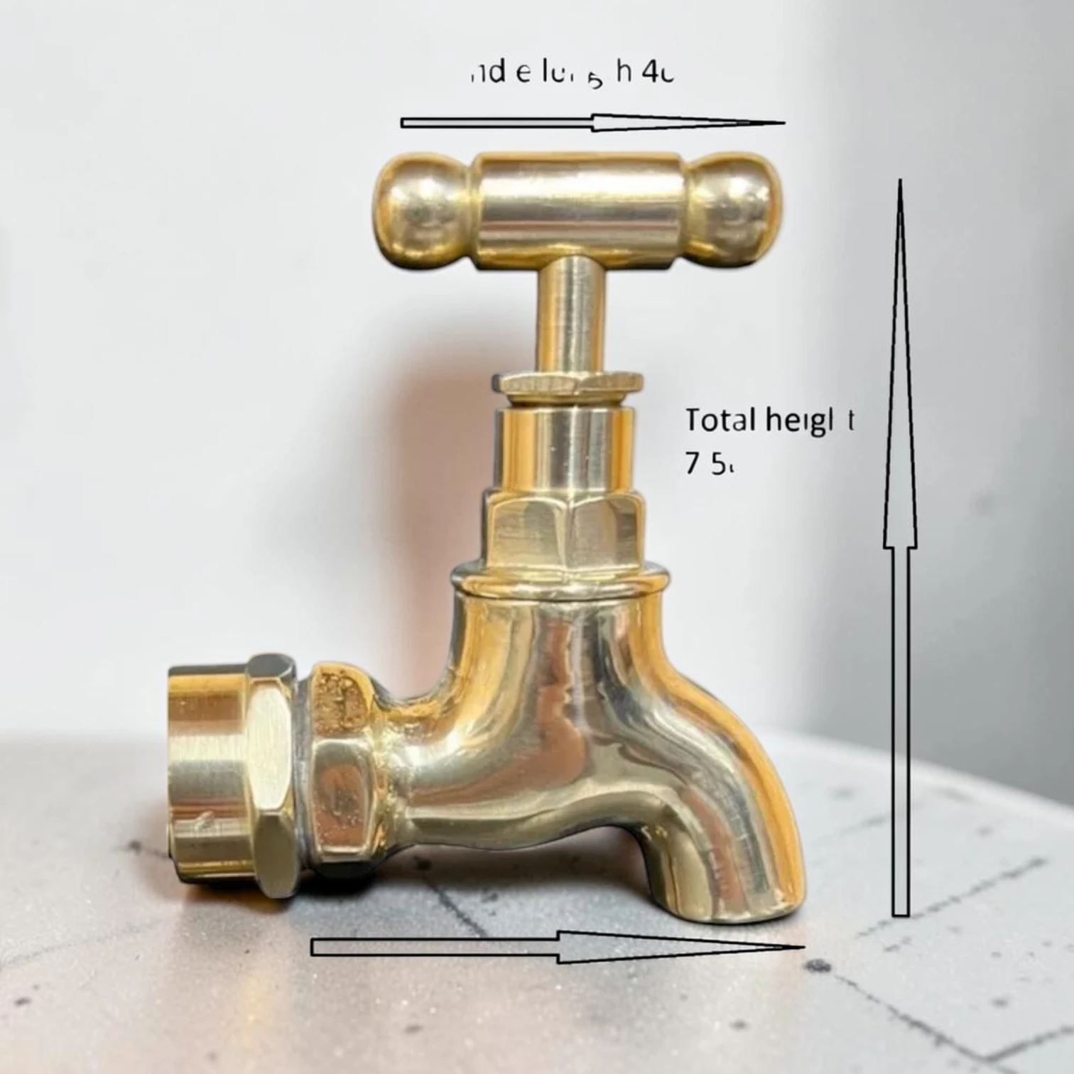 Adjustable Vintage Brass And Copper Countertop Tap For Bathroom, Cloakroom Or Camper Van - 20cm, 9cm - Image 6