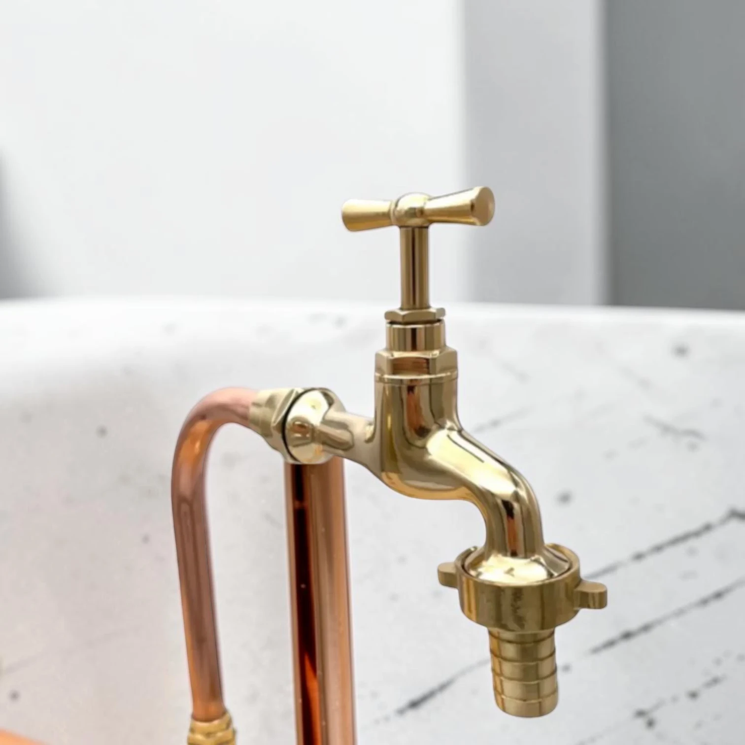 Adjustable Crafted Vintage Copper And Brass Kitchen & Bathroom Taps - Custom Sized - 5cm, 17cm - Image 5