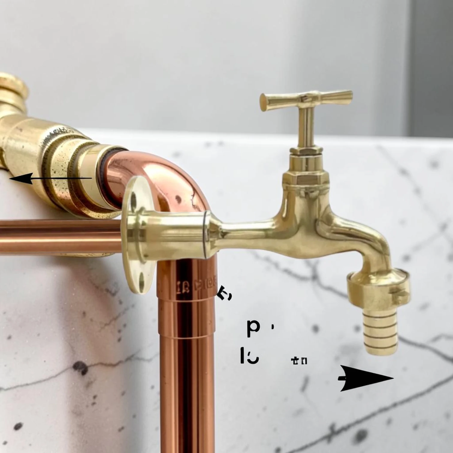 Crafted Vintage Brass Wall-Mounted Faucet ?C Rustic Industrial Style Tap For Kitchen And Bathroom - Image 3
