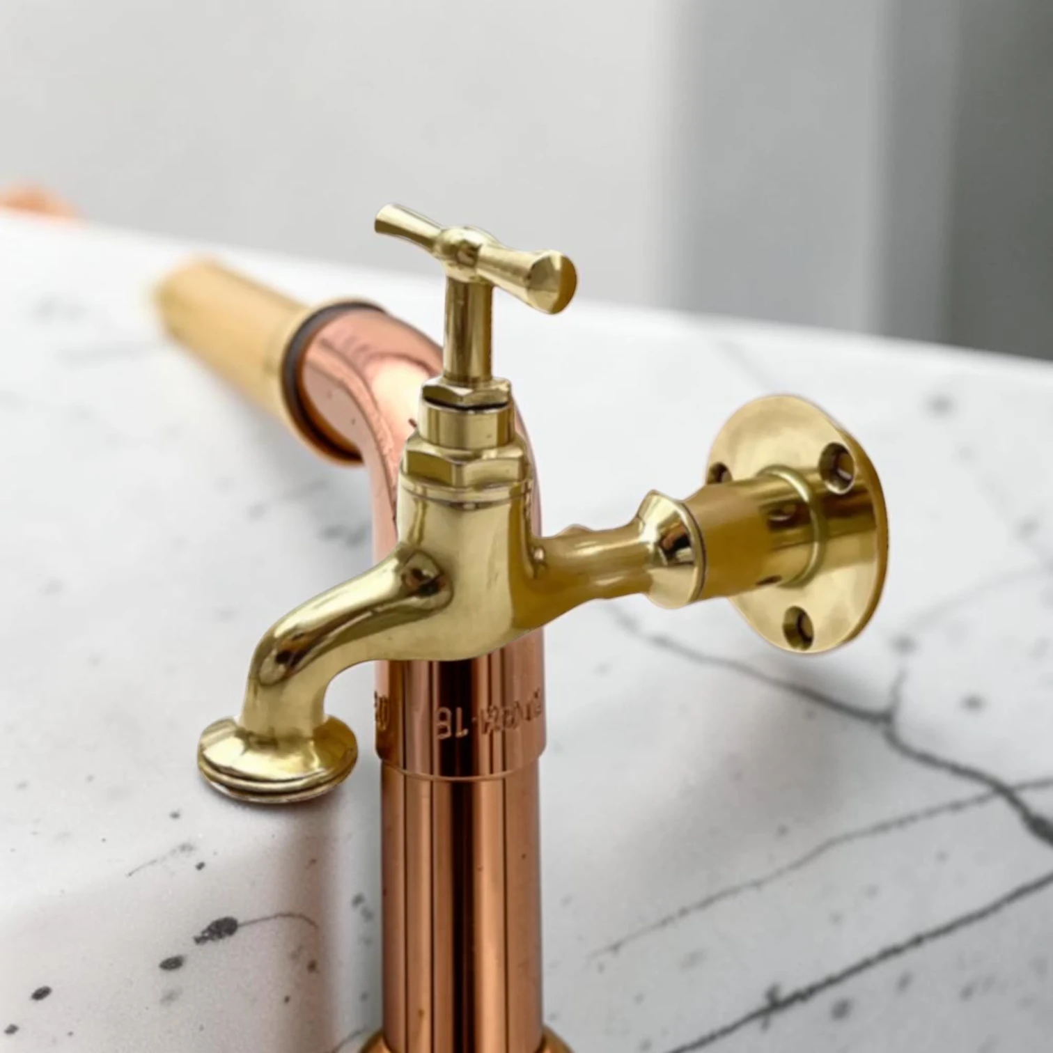 Crafted Vintage Brass Wall-Mounted Faucet ?C Rustic Industrial Style Tap For Kitchen And Bathroom - Image 8