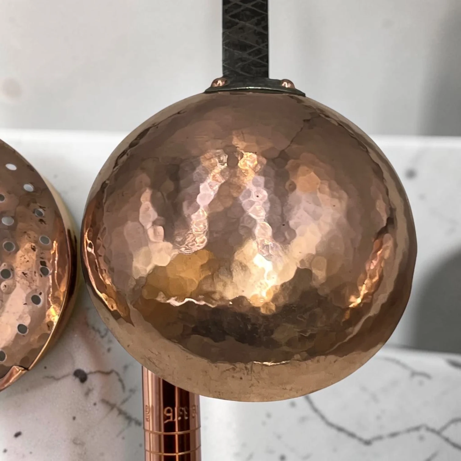 genuine French Vintage Copper Utensil Set For Rustic Country Kitchens - Image 6