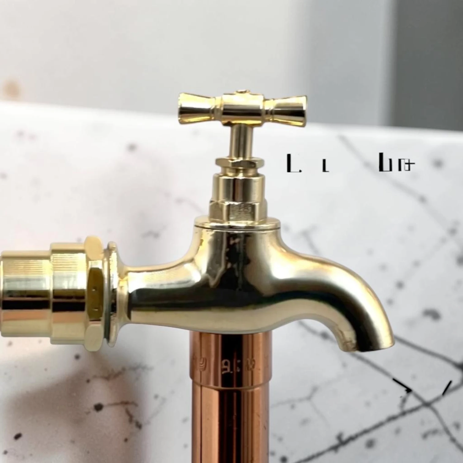 Vintage Industrial Copper & Brass Wall Mounted Tap - Crafted 22Mm Exposed Pipe Faucet - Image 8