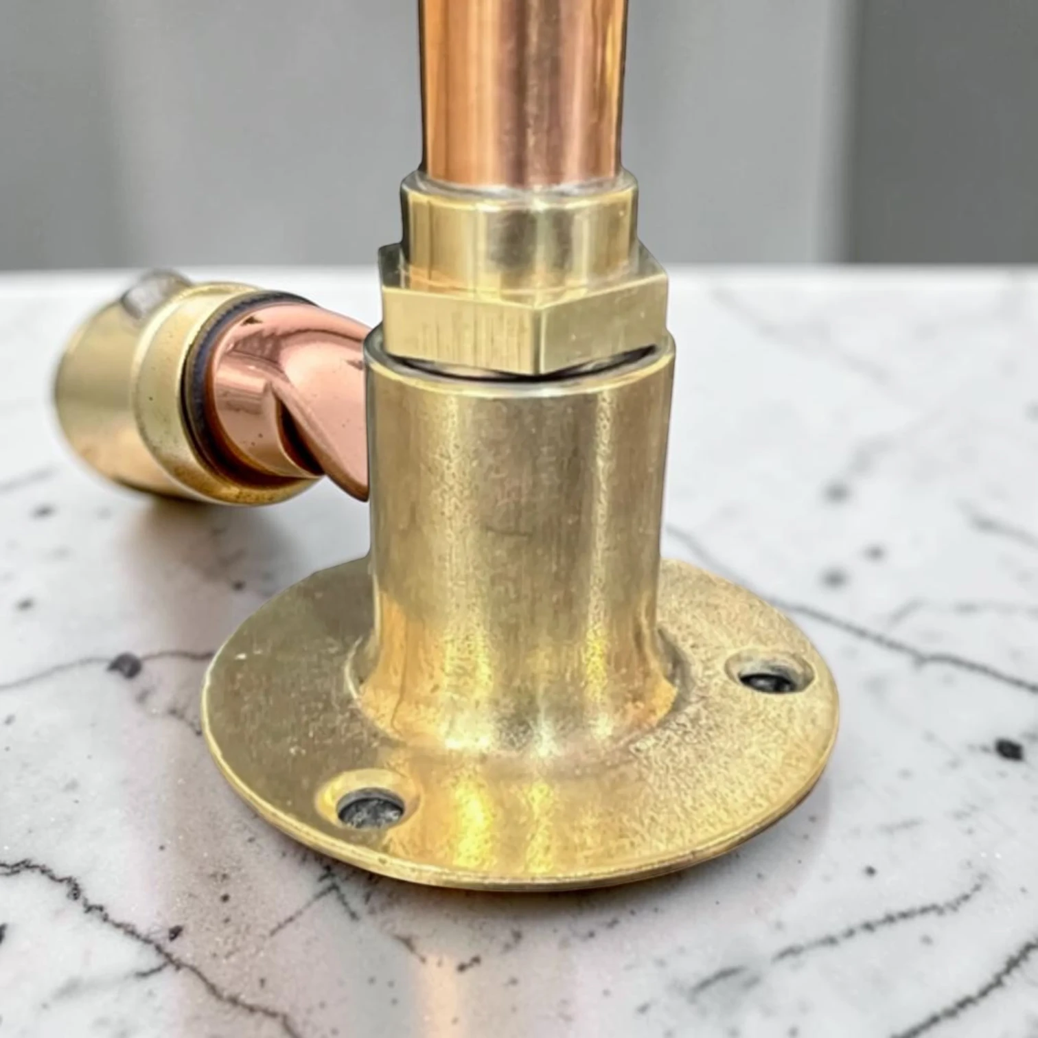 Vintage Style Solid Brass And Copper Pillar Taps - Decorative Crafted Bathroom Basin Faucets - Image 11