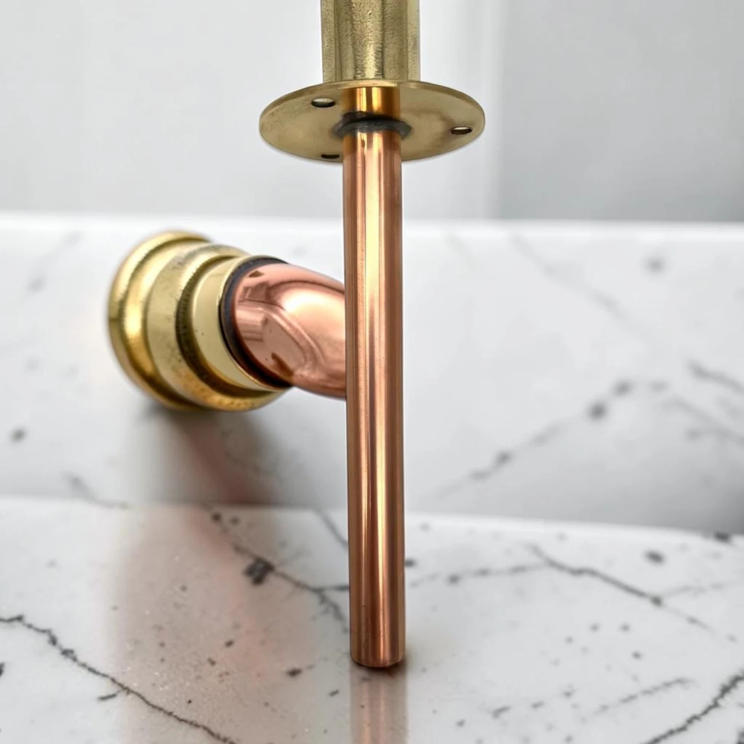 Adjustable Crafted Vintage Copper And Brass Countertop Tap For Belfast Sinks - 5cm, 17cm - Image 5