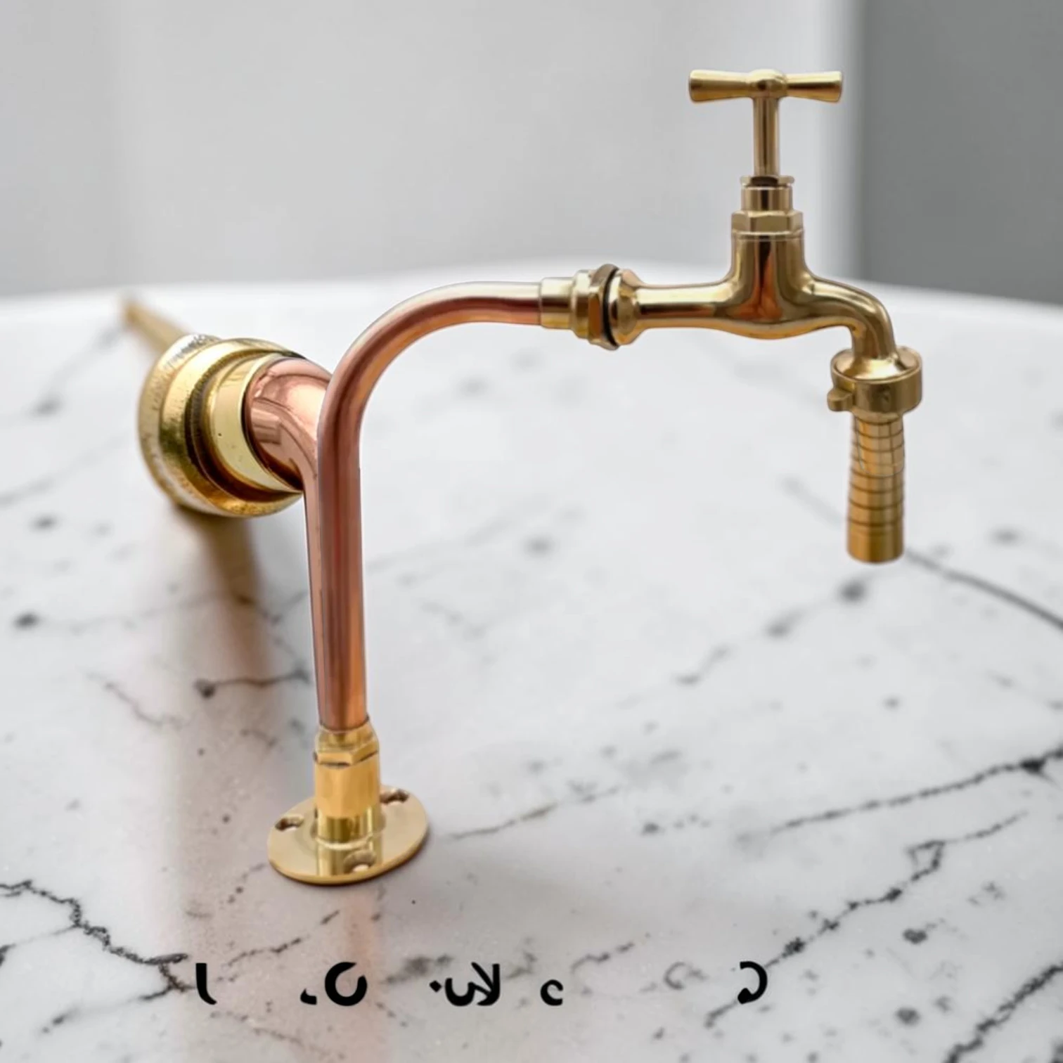 Adjustable Crafted Vintage Copper And Brass Countertop Tap For Belfast Sinks - 5cm, 17cm