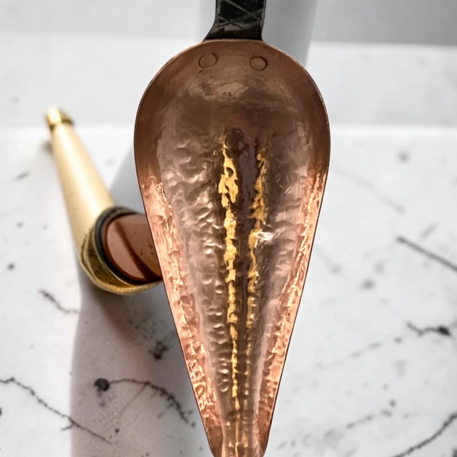 genuine French Vintage Copper Utensil Set For Rustic Country Kitchens - Image 4