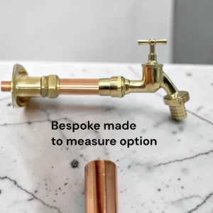 Adjustable Wall Mounted Solid Copper & Brass Kitchen Tap - Vintage Industrial Style