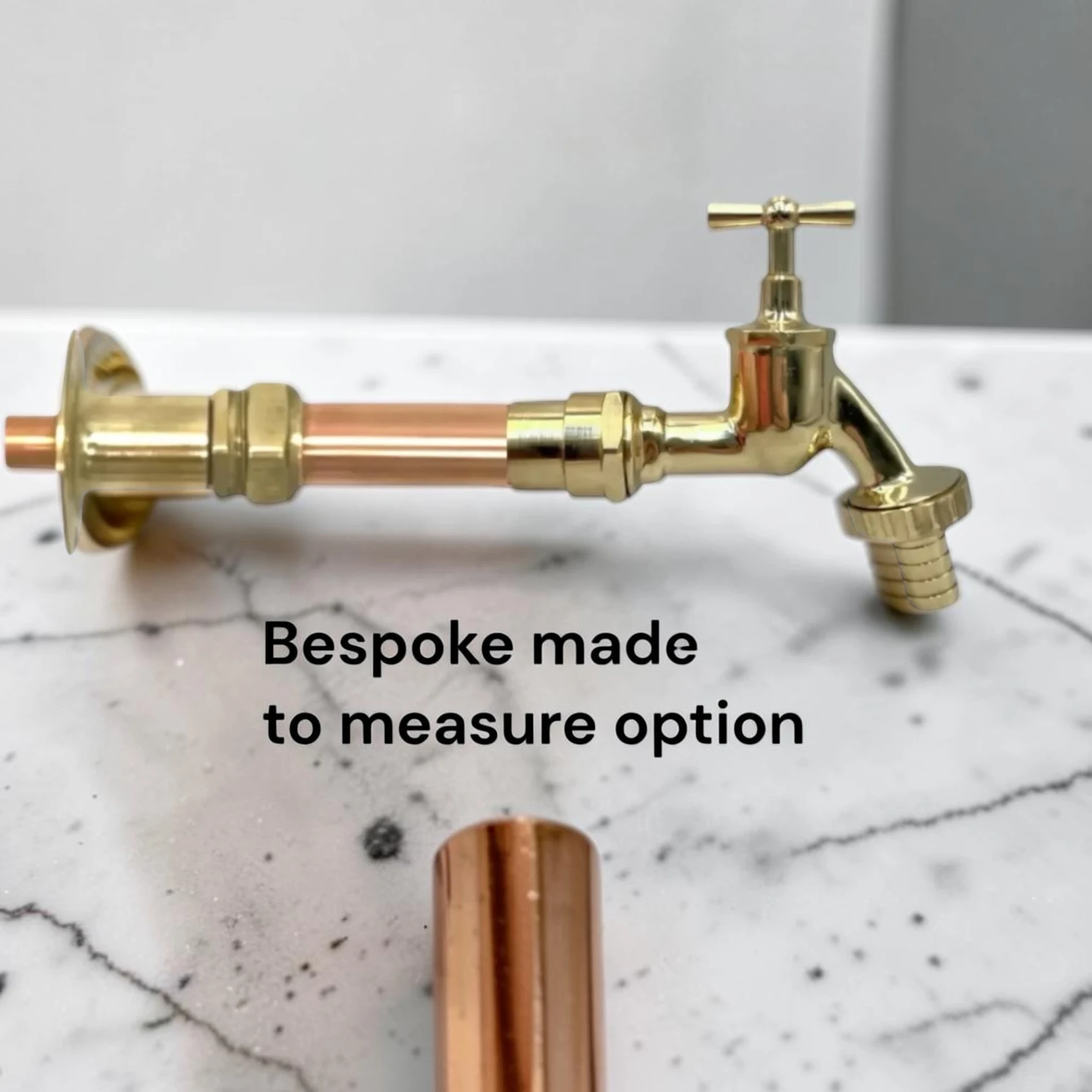 Adjustable Wall Mounted Solid Copper & Brass Kitchen Tap - Vintage Industrial Style