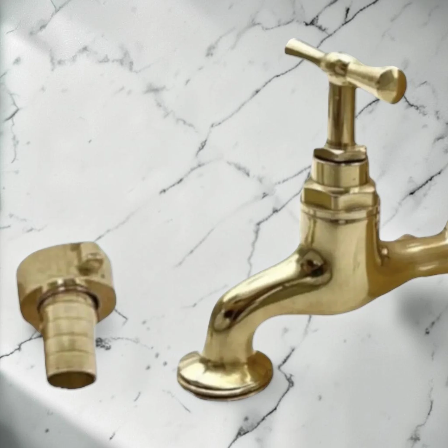 Adjustable Crafted Brass And Copper Wall-Mounted Taps - Available in multiple sizes To Measure Faucet Set - Image 9
