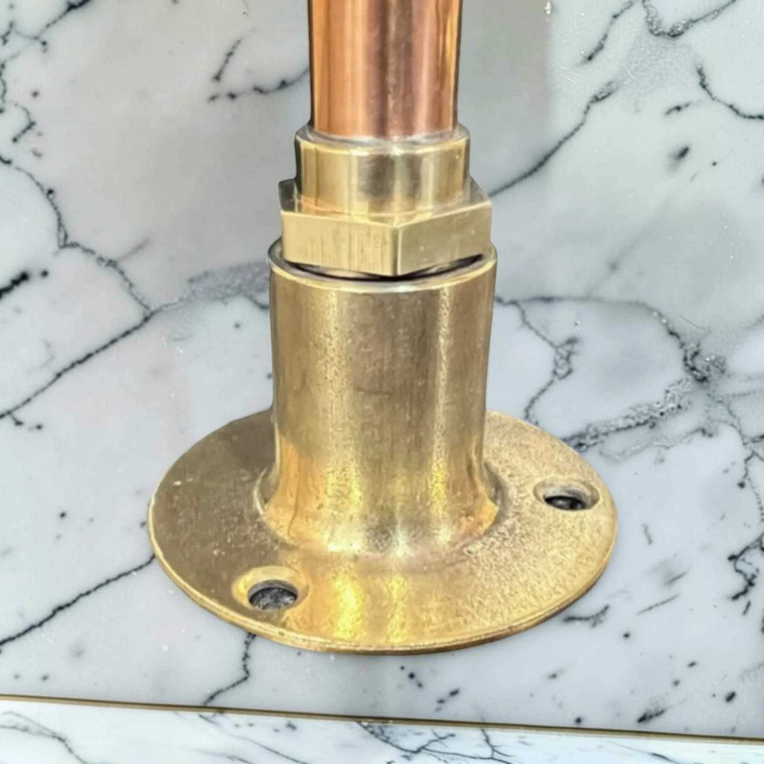 Custom Adjustable Vintage Copper And Brass Pillar Taps - Rustic Industrial Style - 20cm, 9cm - Image 12
