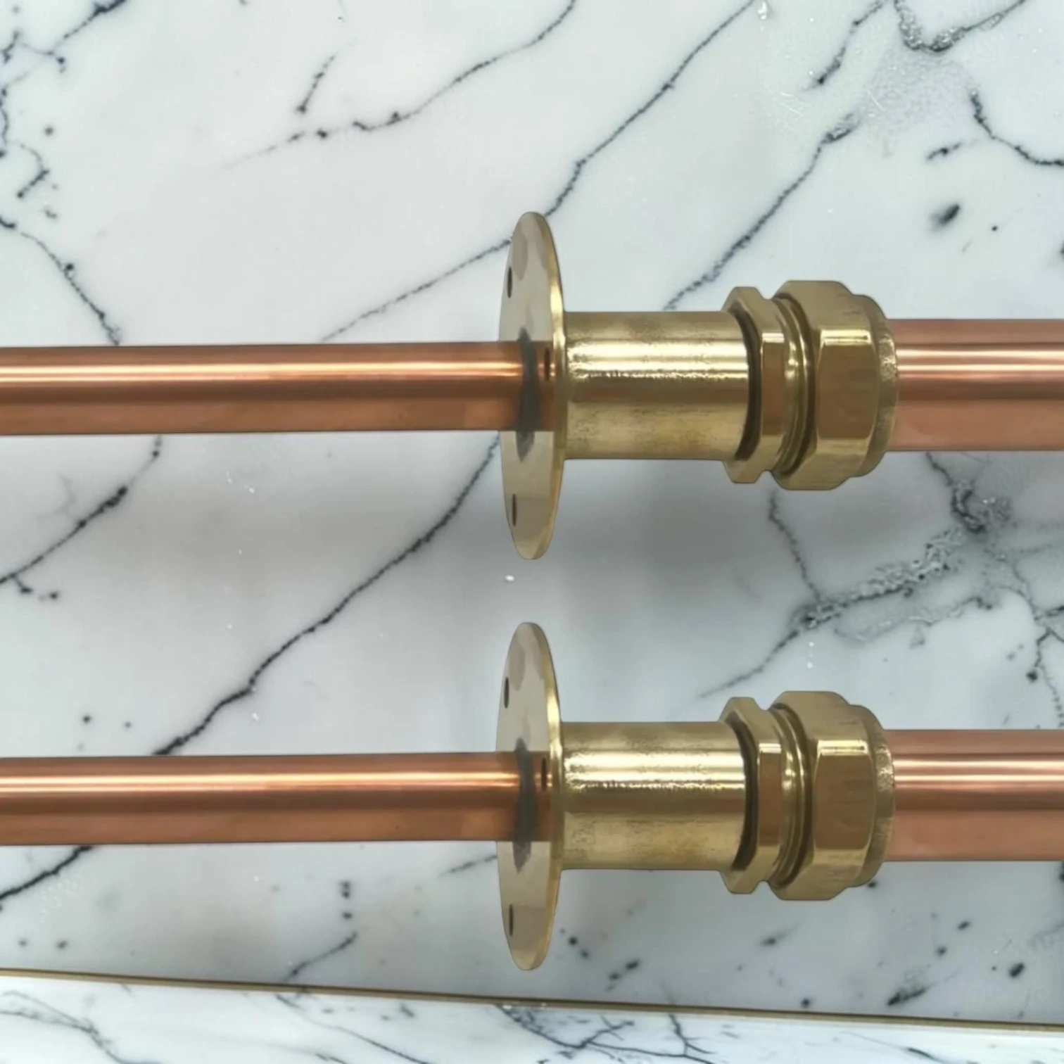 Vintage Style Solid Copper And Brass Wall-Mounted Tap Pair For Belfast Sinks - Image 8
