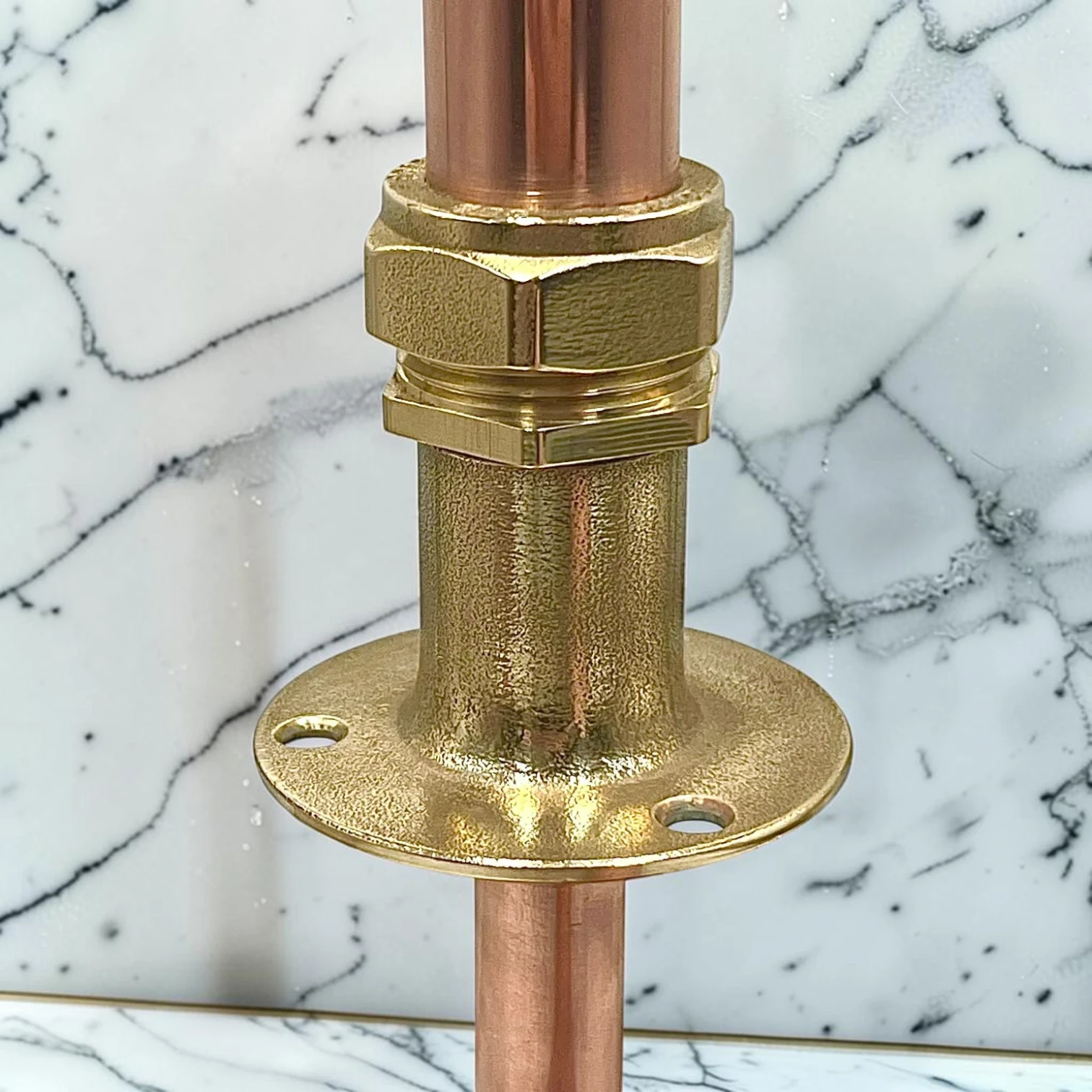 Adjustable Crafted Copper & Brass Kitchen Taps - Available In Multiple Sizes Rustic Faucet Pair For Wooden Countertops - 16cm, 17cm - Image 7