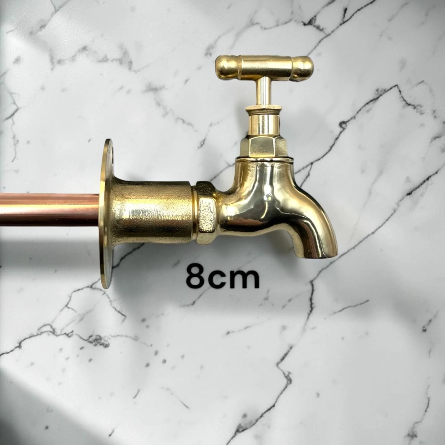 Vintage Style Wall Mounted Brass Taps For Cloakroom, Camper Van And Compact Basins - Image 2