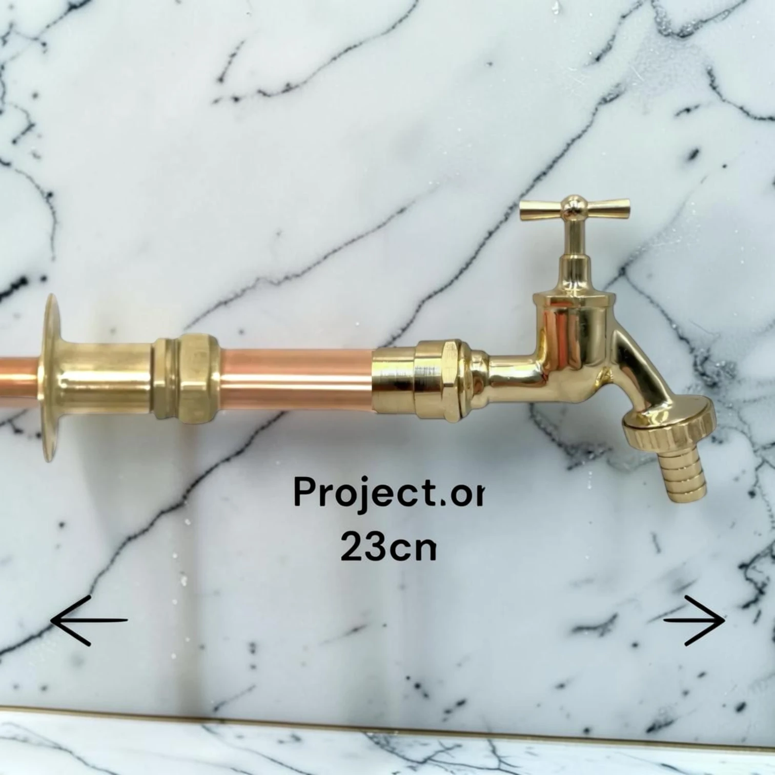 Vintage Style Solid Copper And Brass Wall-Mounted Tap Pair For Belfast Sinks - Image 2